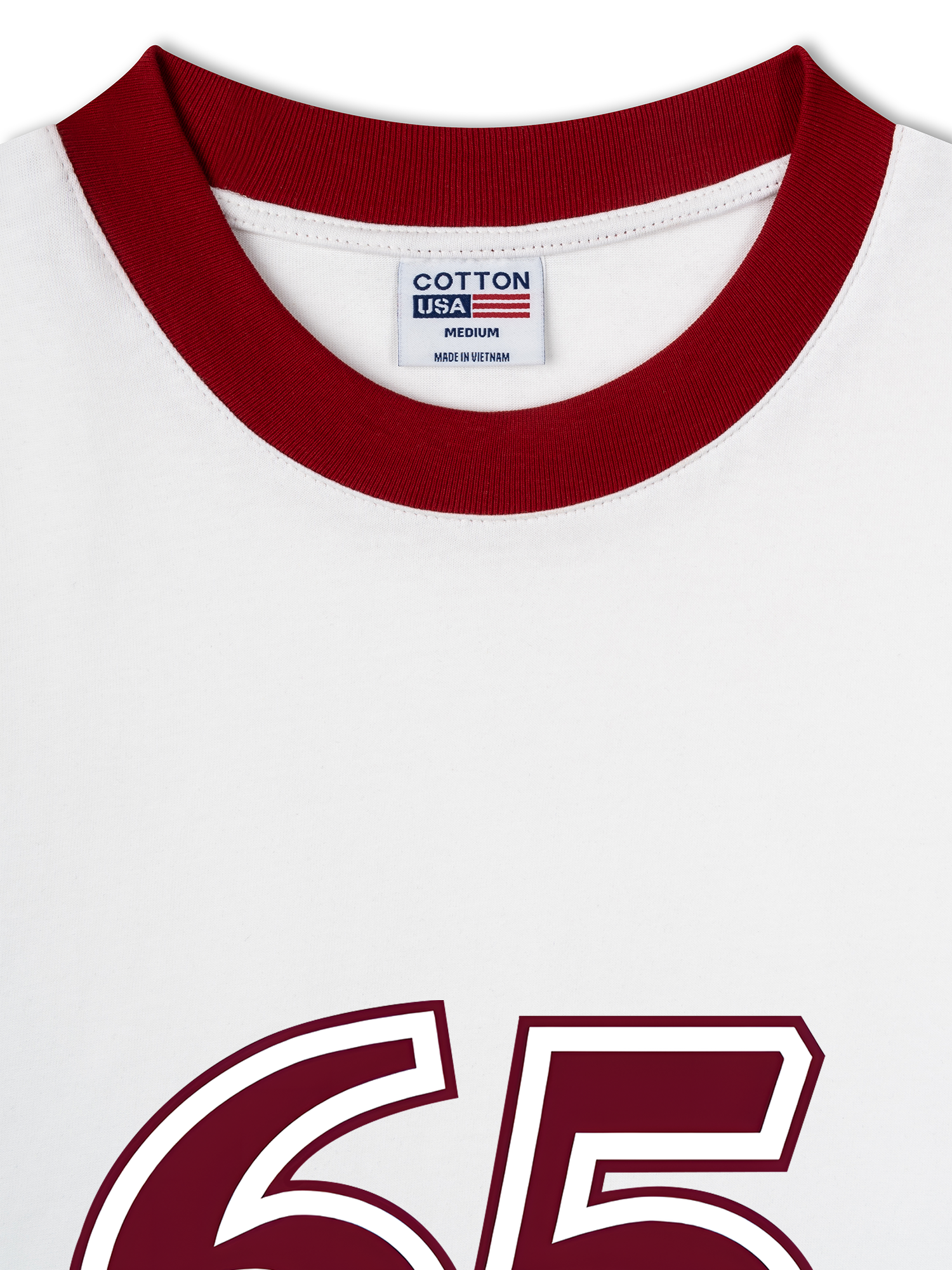 Áo Thun Ringer Relaxed Fit Mustang Red Version Retro