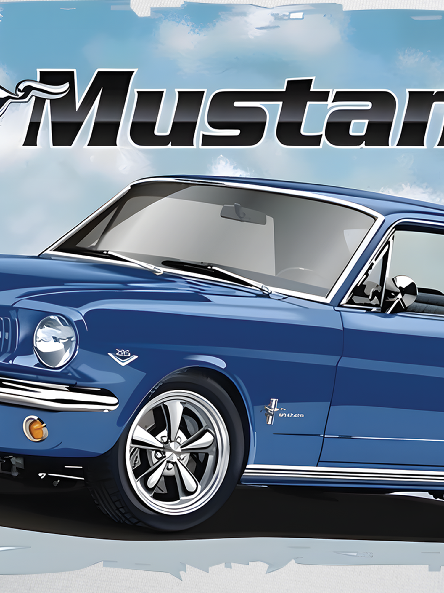 Áo Thun Ringer Relaxed Fit Mustang Vintage Blue