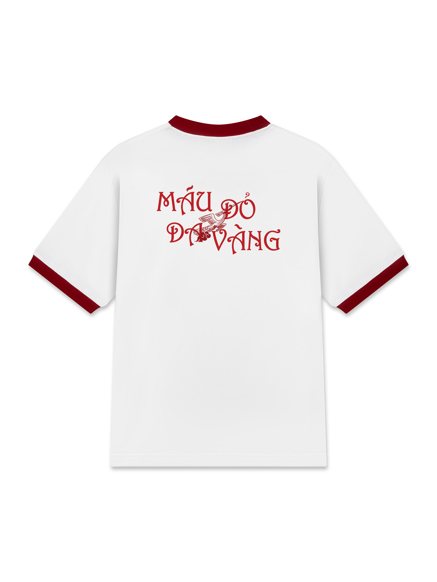 Áo Thun Ringer Relaxed Fit Người Việt - Máu Đỏ Da Vàng