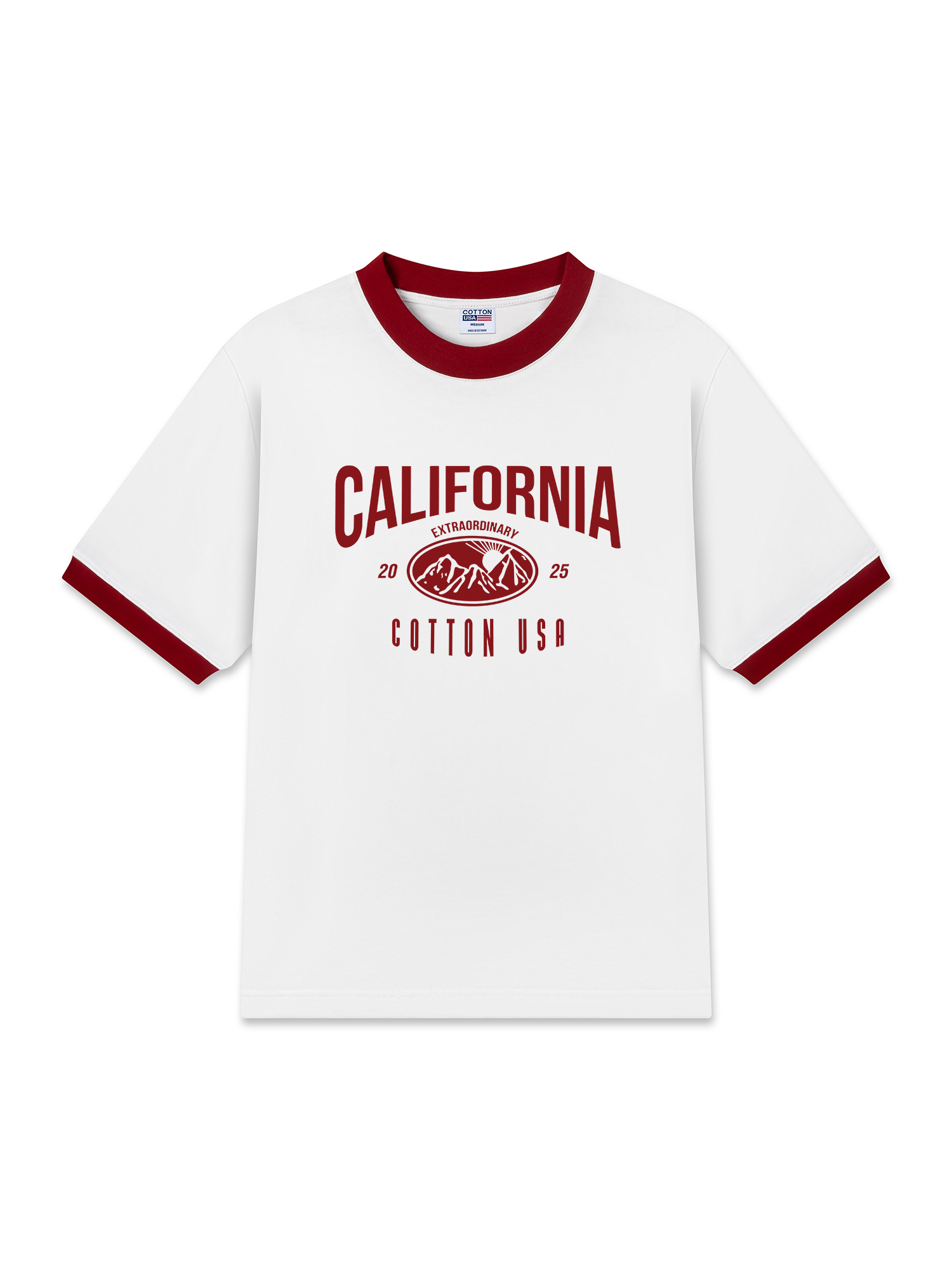 Áo Thun Ringer Relaxed Fit USA California Extraordinary
