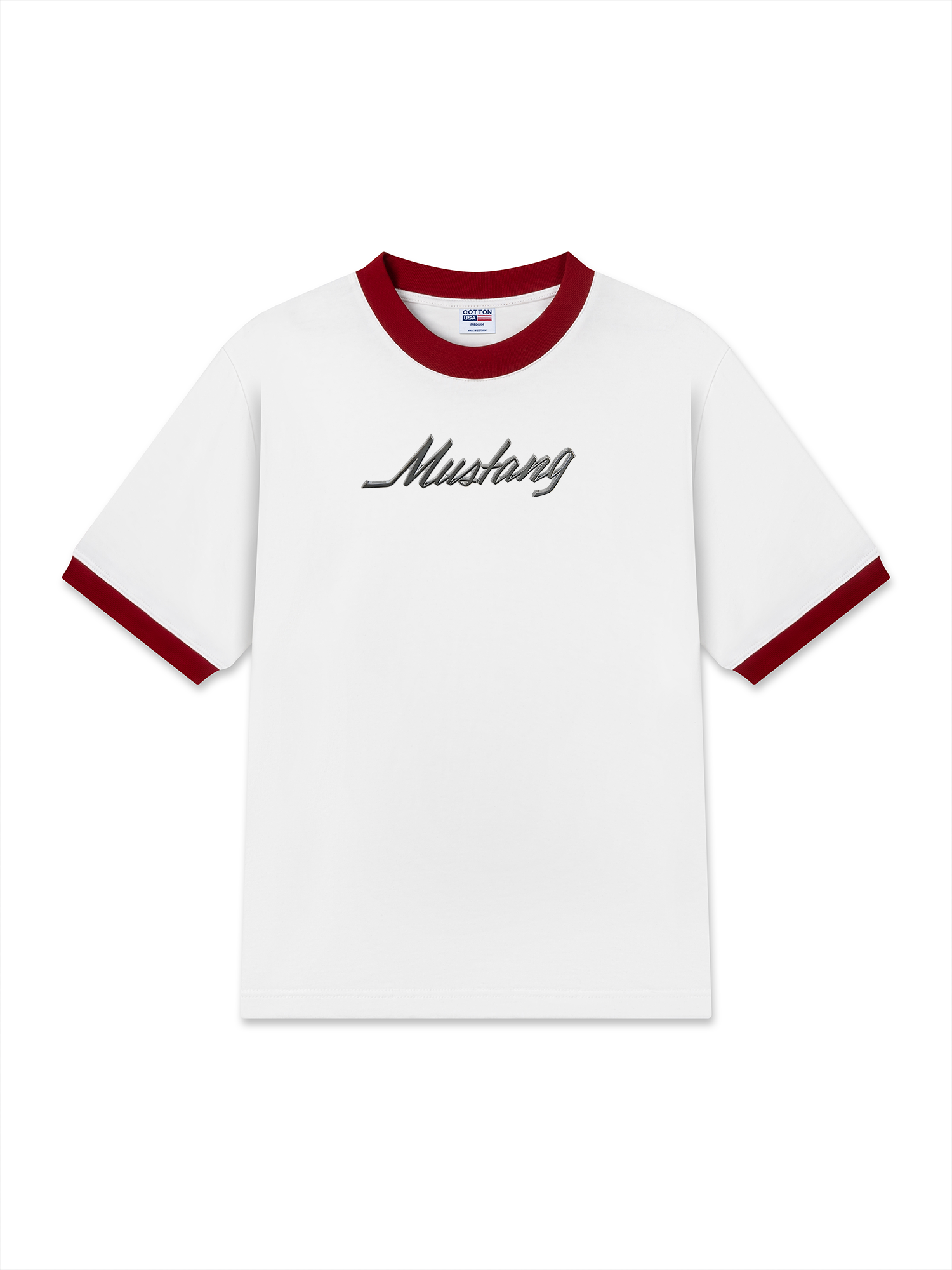 Áo Thun Ringer Relaxed Fit Mustang Silver Logo