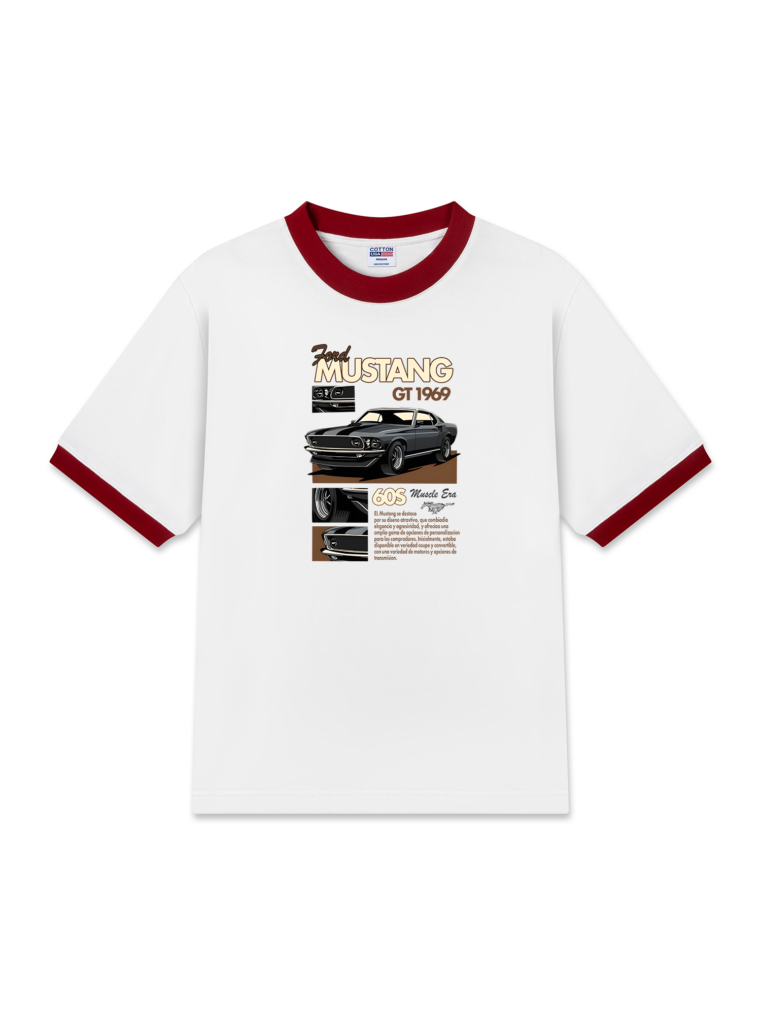 Áo Thun Ringer Relaxed Fit Mustang GT1969