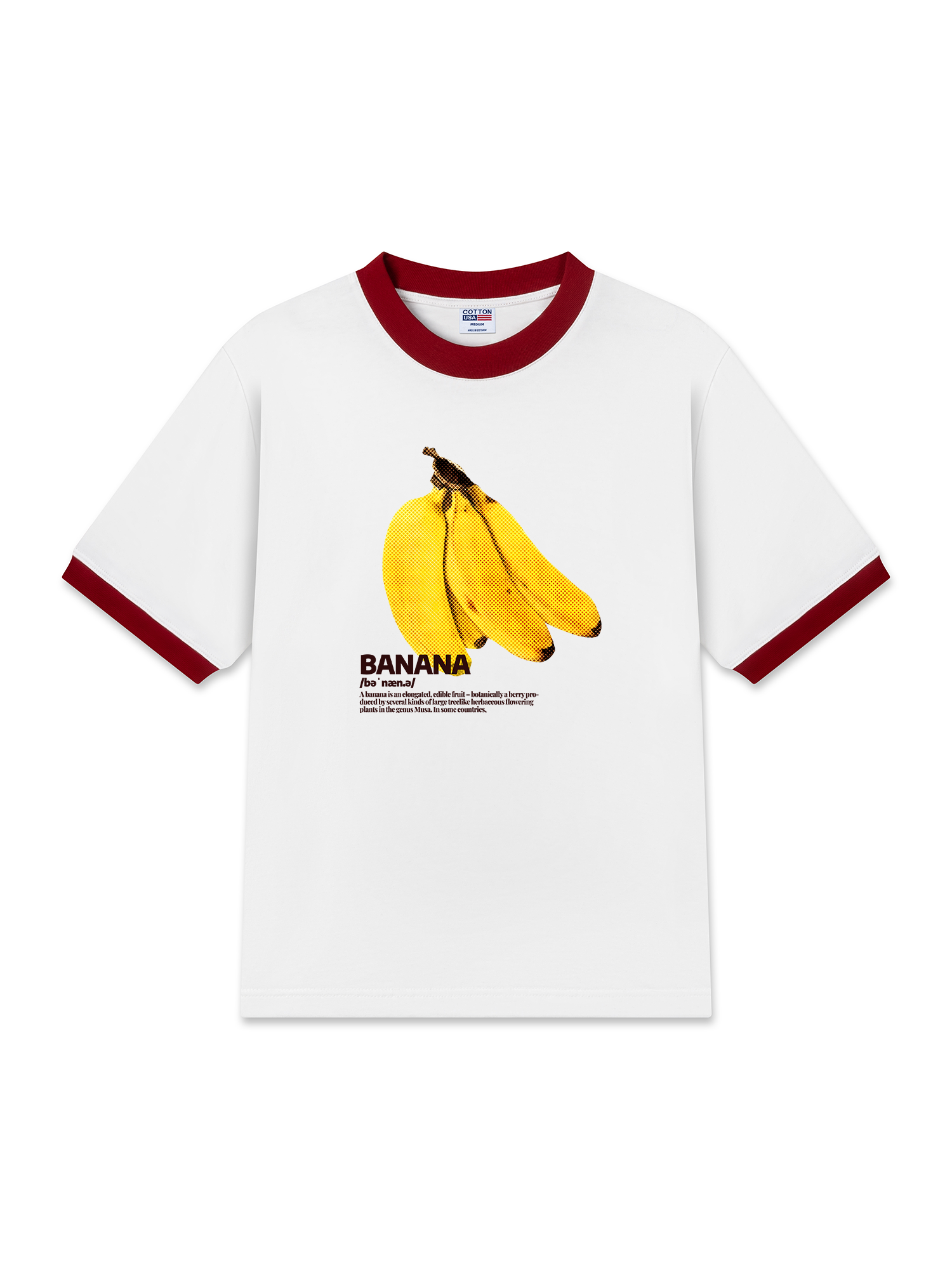 Áo Thun Ringer Relaxed Fit Tropical Banana Retro