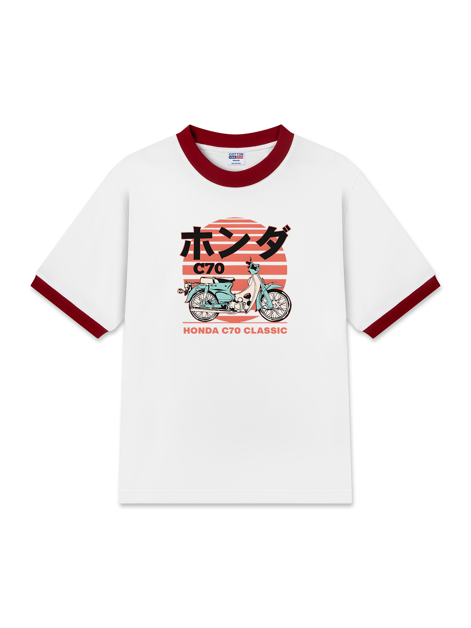 Áo Thun Ringer Relaxed Fit Honda C70 CLASSIC