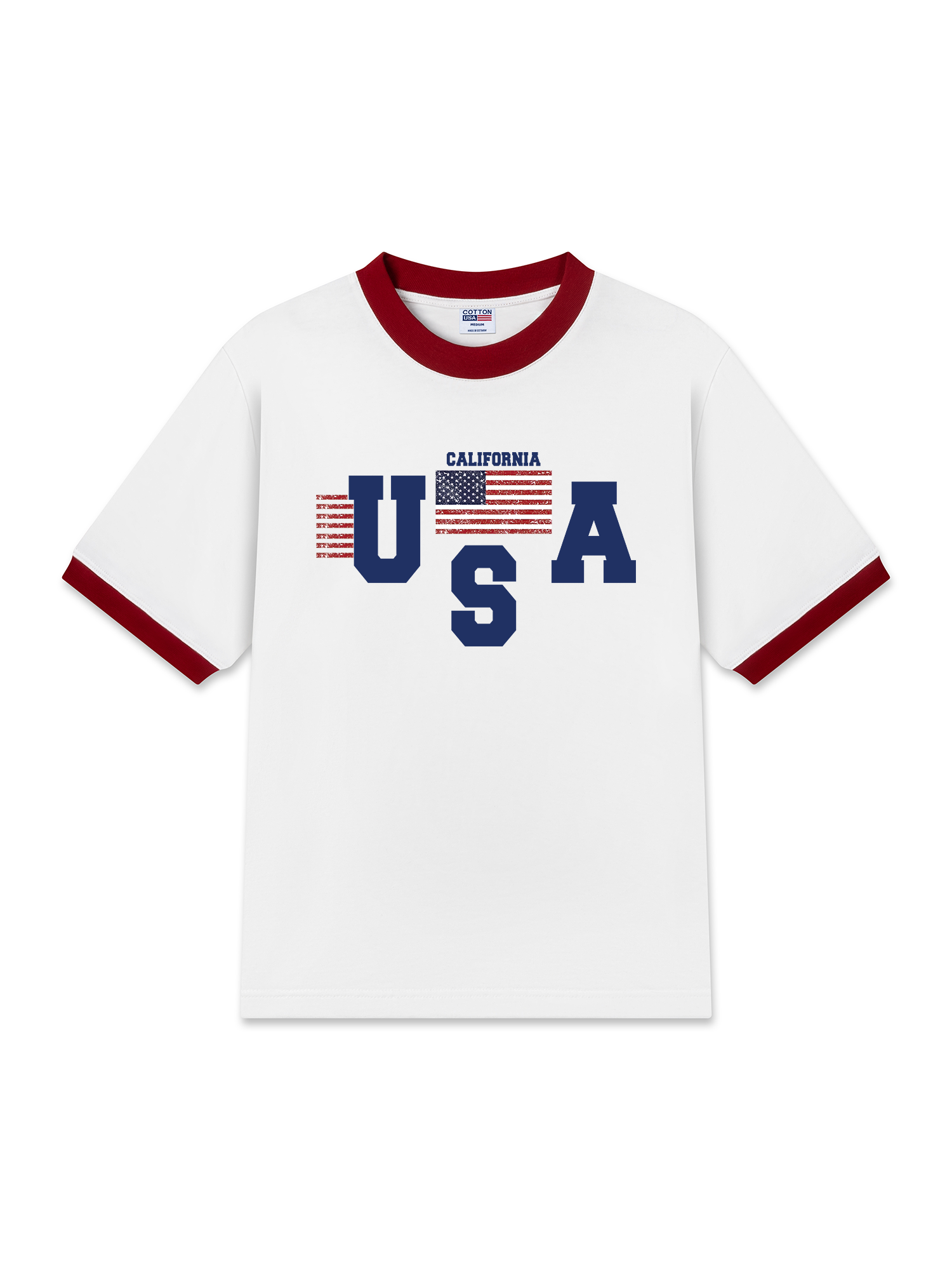 Áo Thun Ringer Relaxed Fit USA California