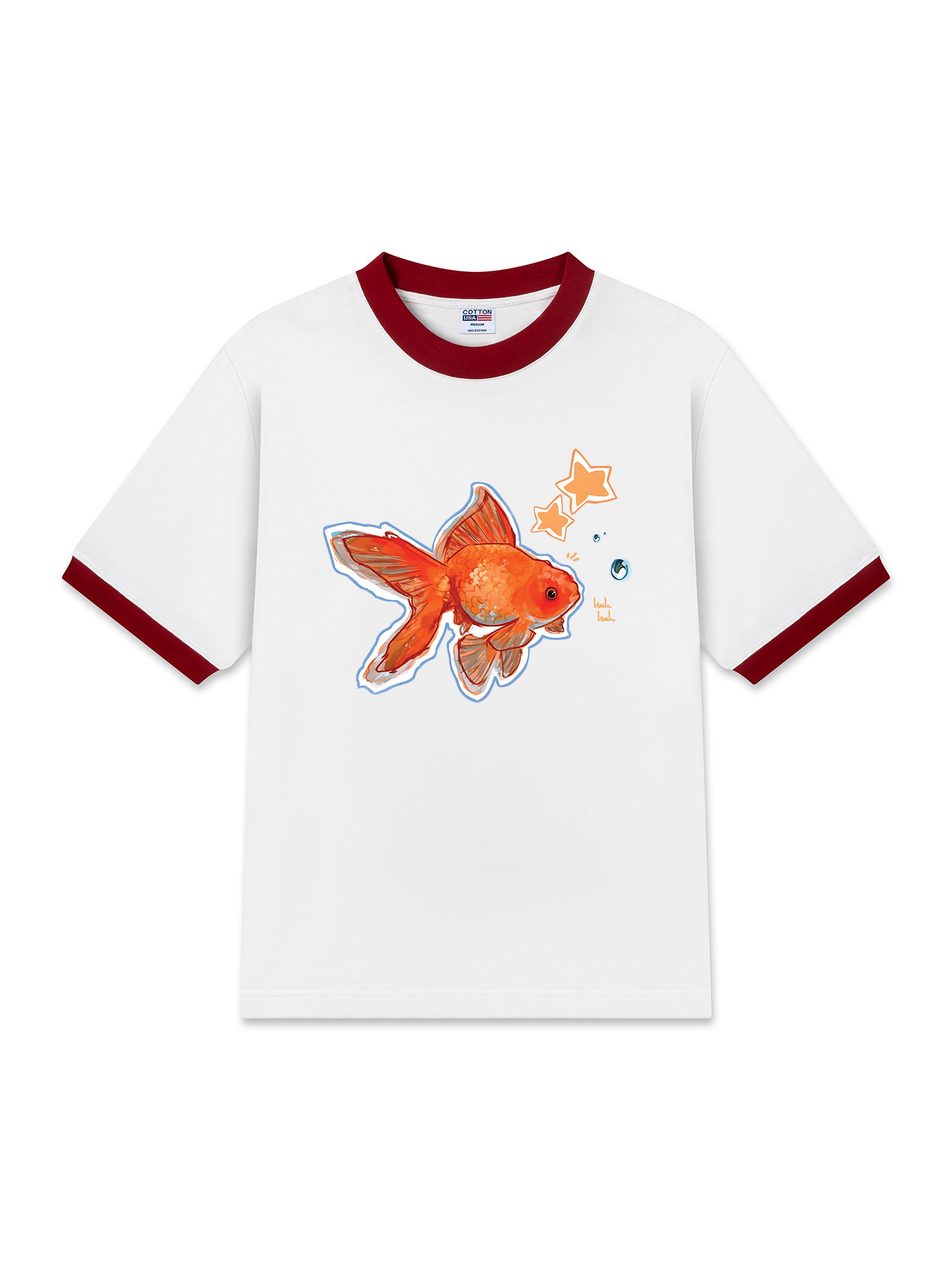 Áo Thun Ringer Relaxed Fit Tropical Goldfish