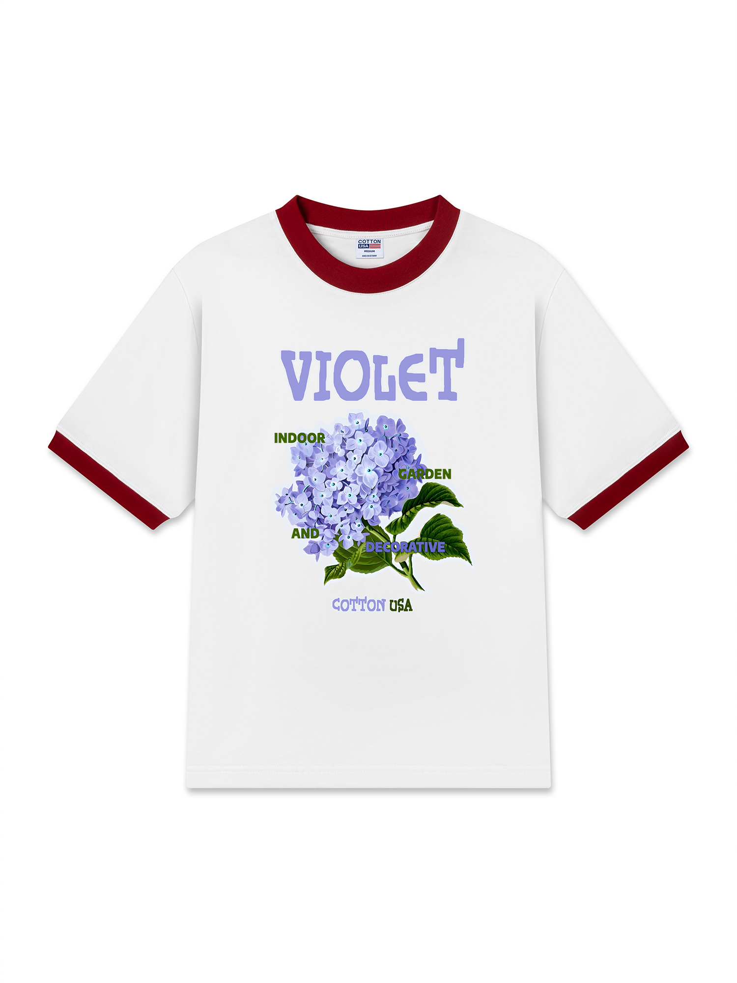 Áo Thun Ringer Relaxed Fit Floral Indoor Violet
