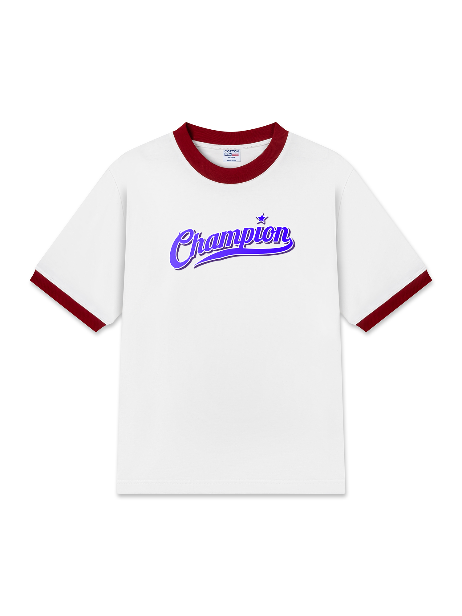 Áo Thun Ringer Relaxed Fit Champions Retro Star