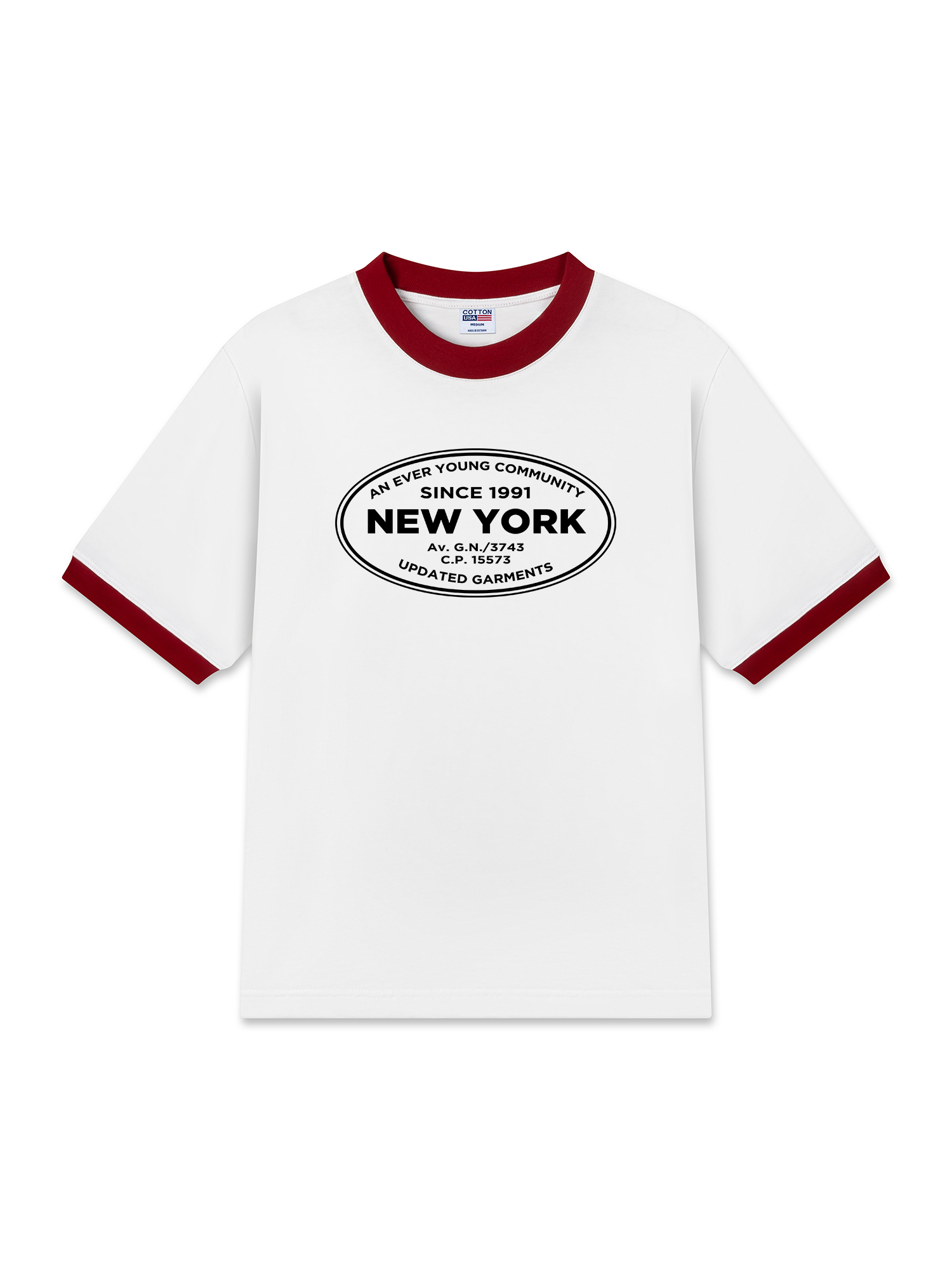 Áo Thun Ringer Relaxed Fit An Ever Young Community New York
