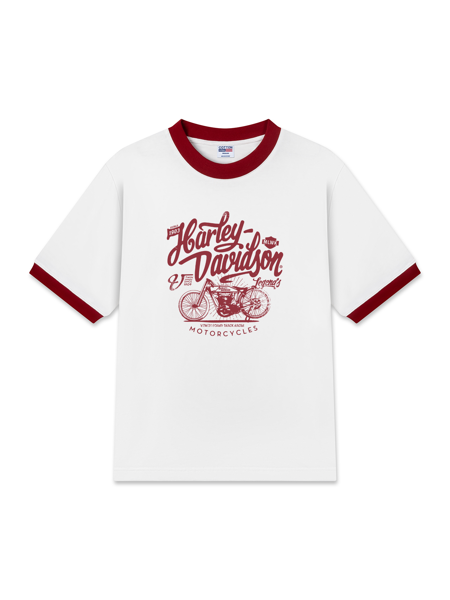 Áo Thun Ringer Relaxed Fit Ride the Legend