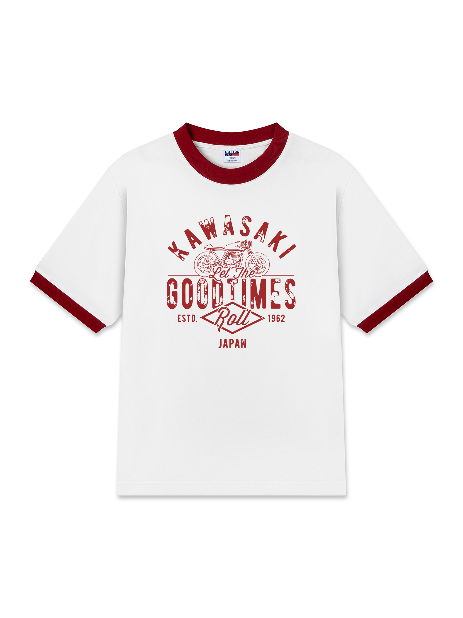 Áo Thun Ringer Relaxed Fit Kawasaki Let The Good Times