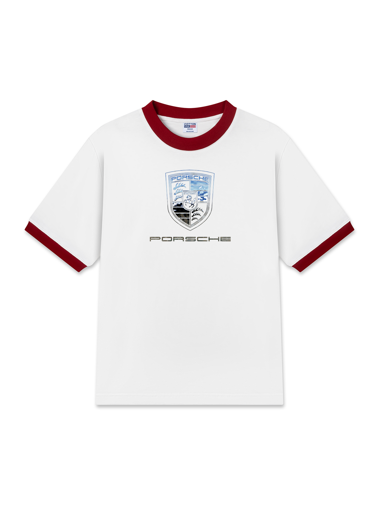 Áo Thun Ringer Relaxed Fit Porsche Metal Material