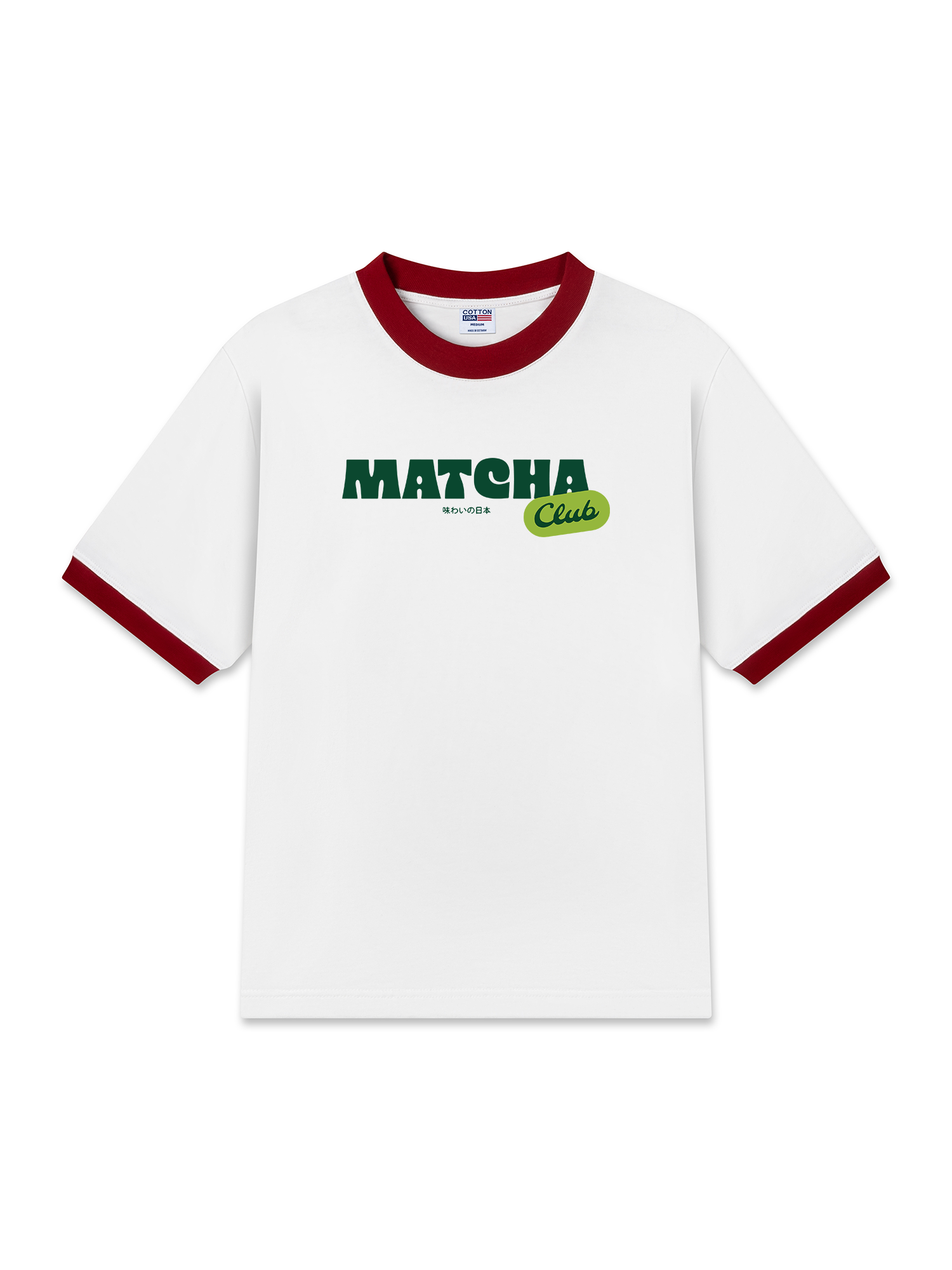 Áo Thun Ringer Relaxed Fit Matcha Club