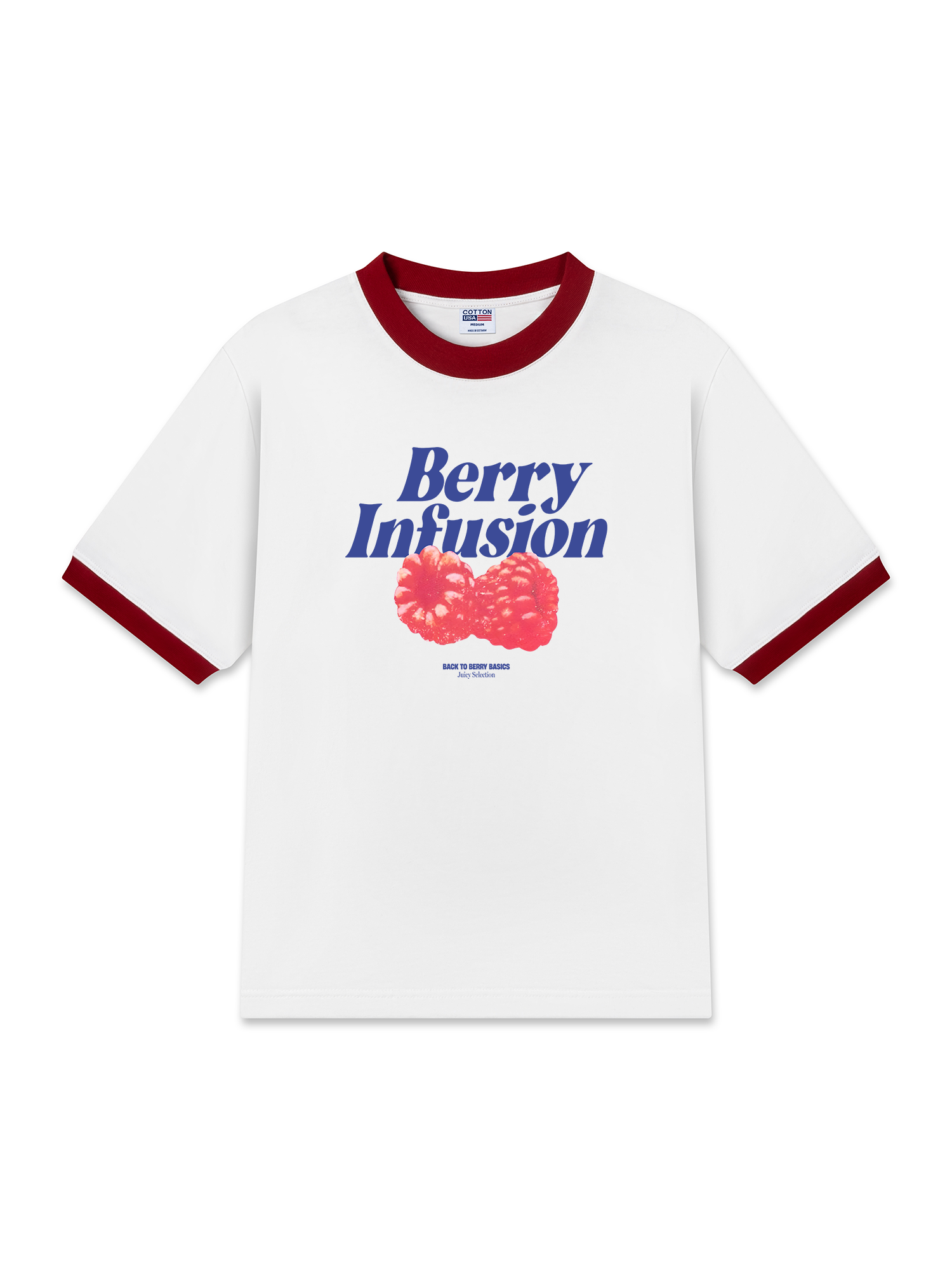 Áo Thun Ringer Relaxed Fit Tropical Berry Infusion