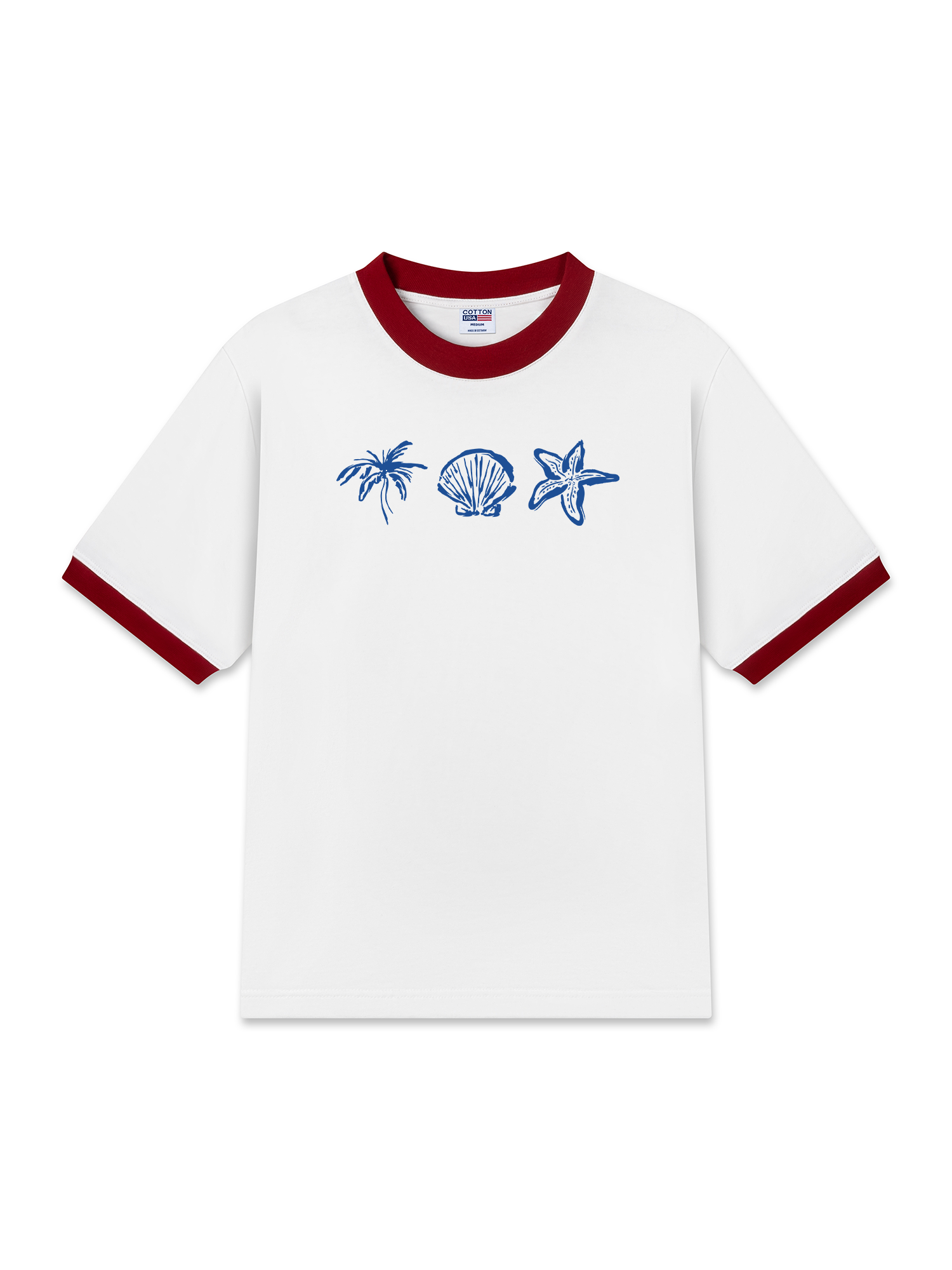 Áo Thun Ringer Relaxed Fit Tropical Sea You Soon