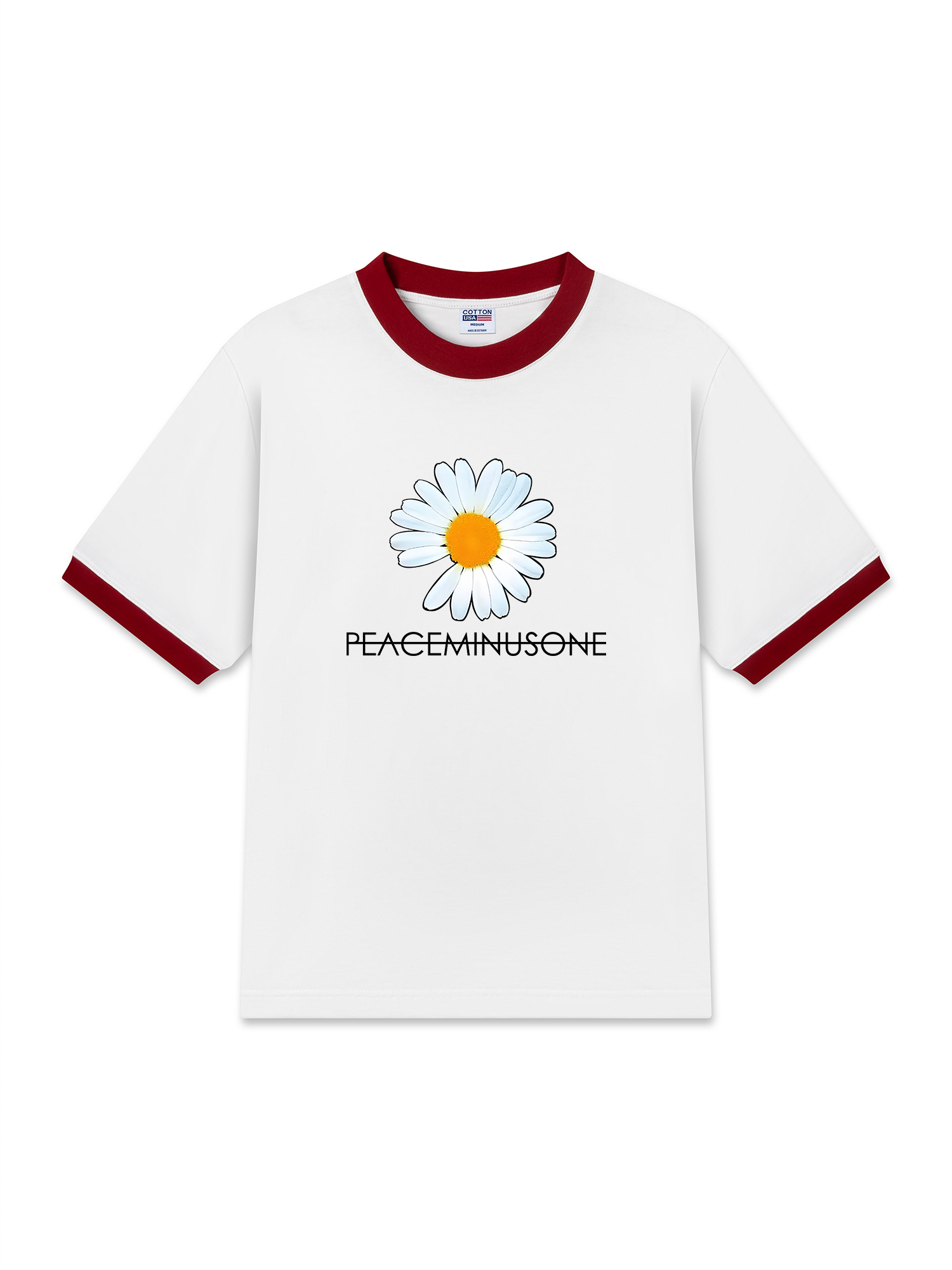 Áo Thun Ringer Relaxed Fit Floral Peace Minusone