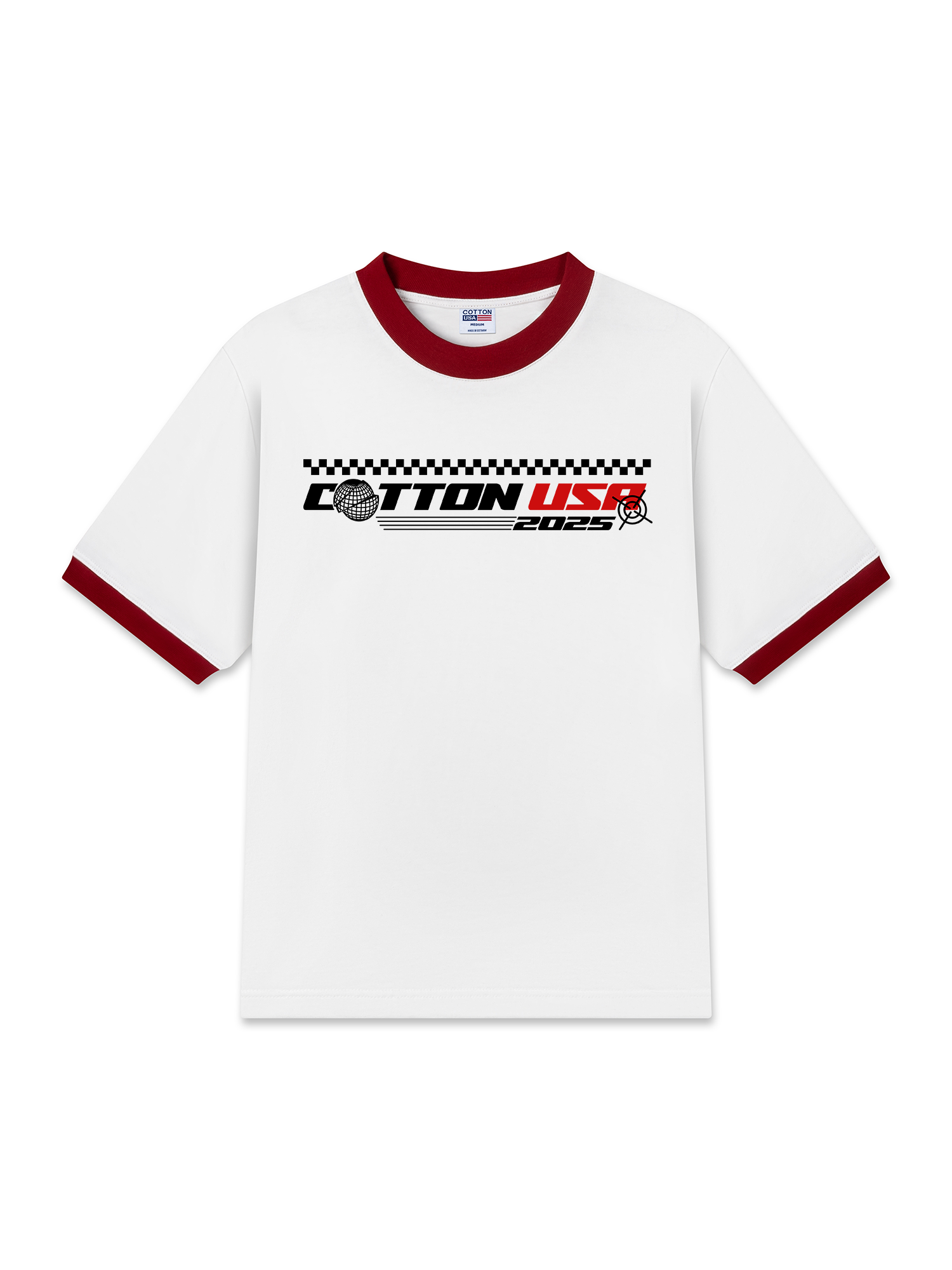 Áo Thun Ringer Relaxed Fit USA Target Mode