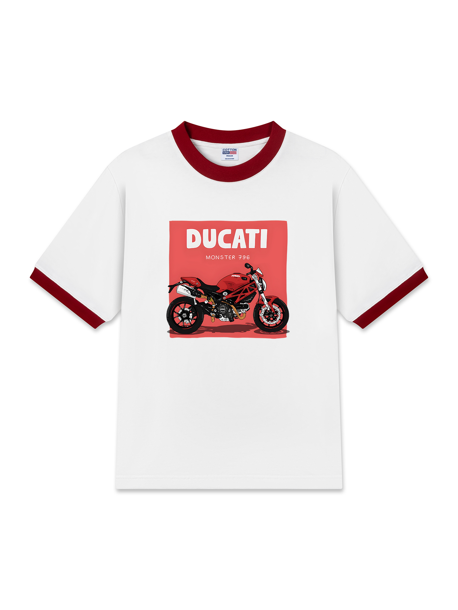 Áo Thun Ringer Relaxed Fit Ducati Monster 796
