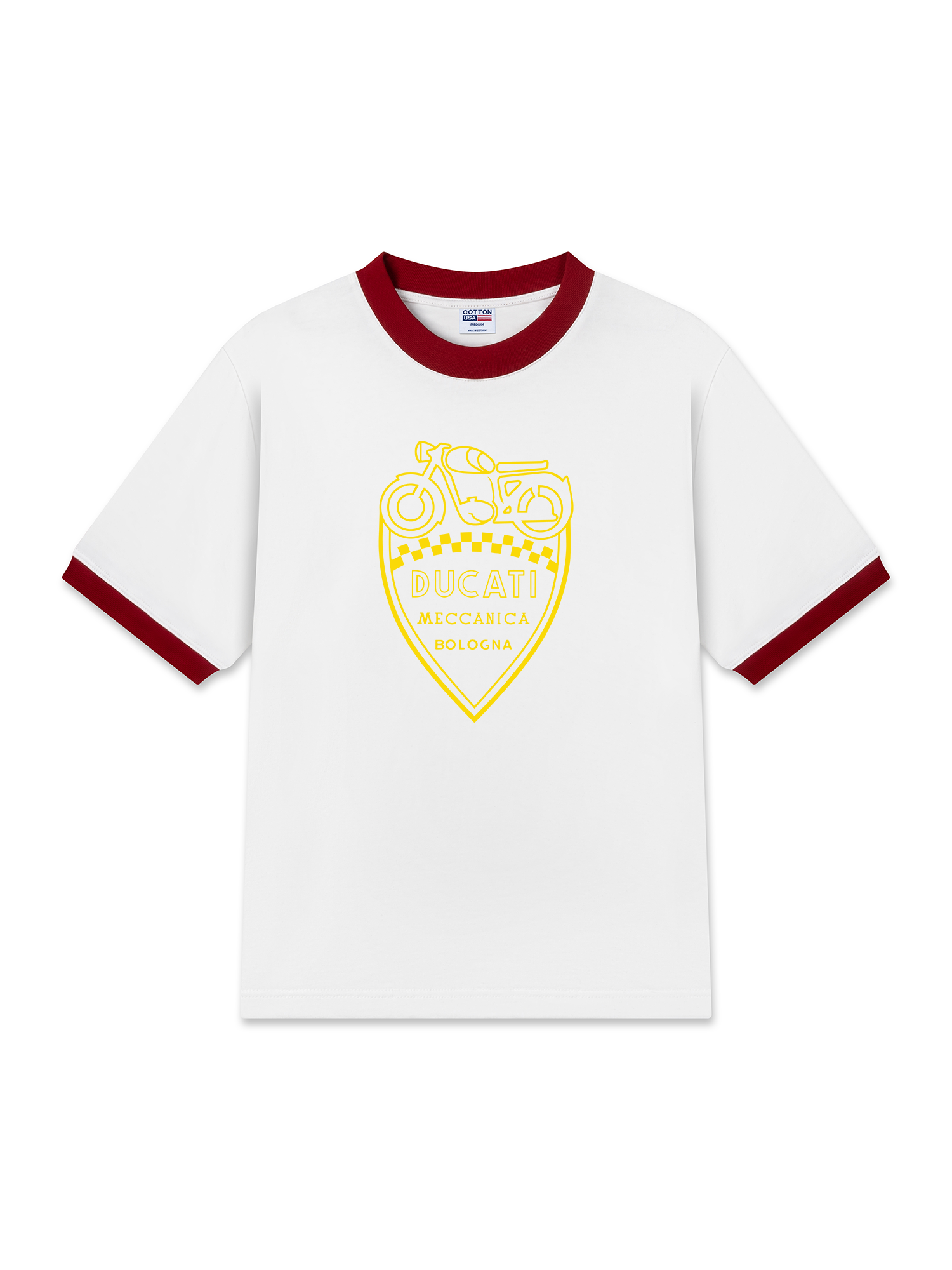 Áo Thun Ringer Relaxed Fit Ducati Meccanica Bologna