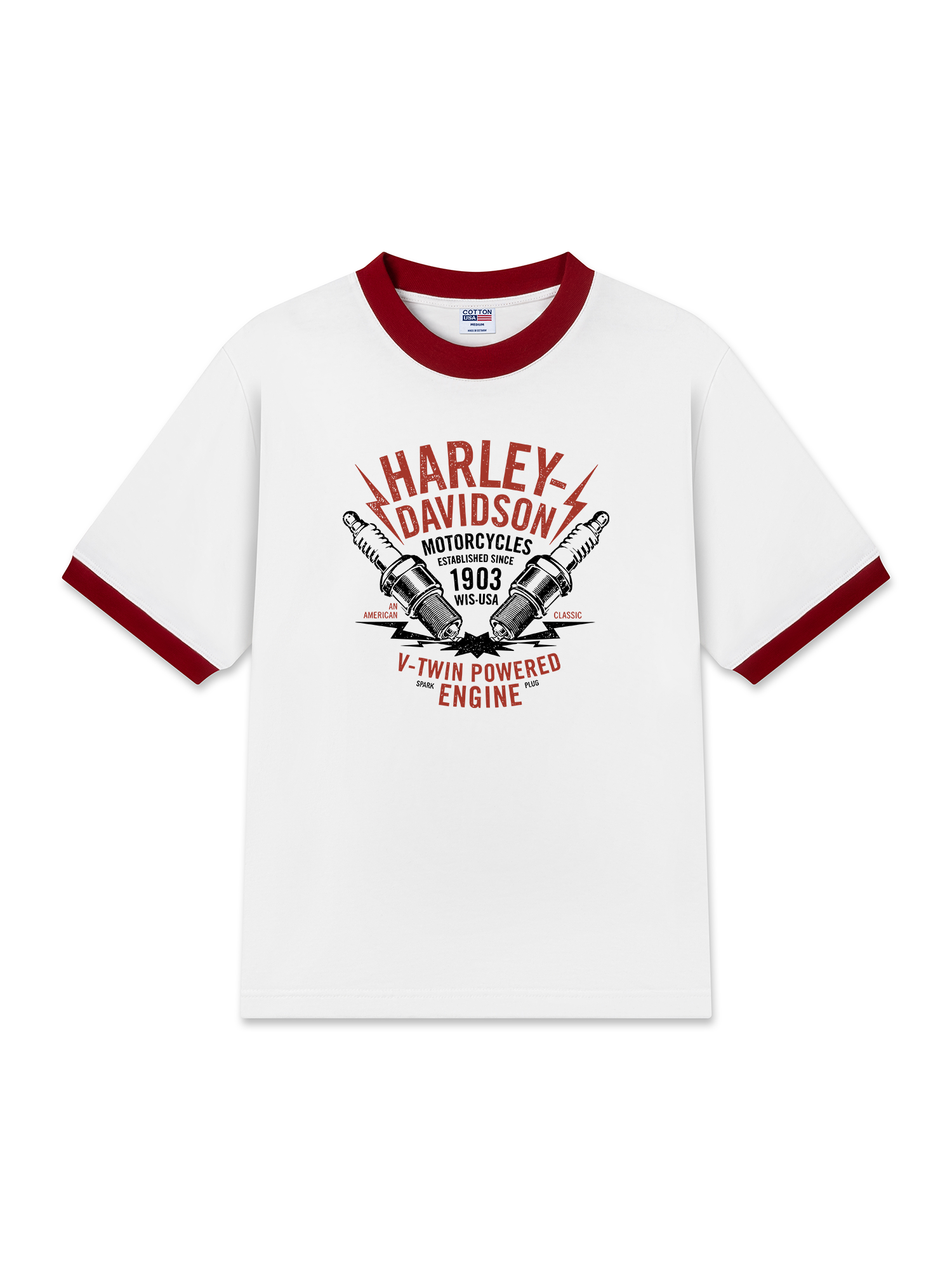 Áo Thun Ringer Relaxed Fit Harley Davidson Motocycles