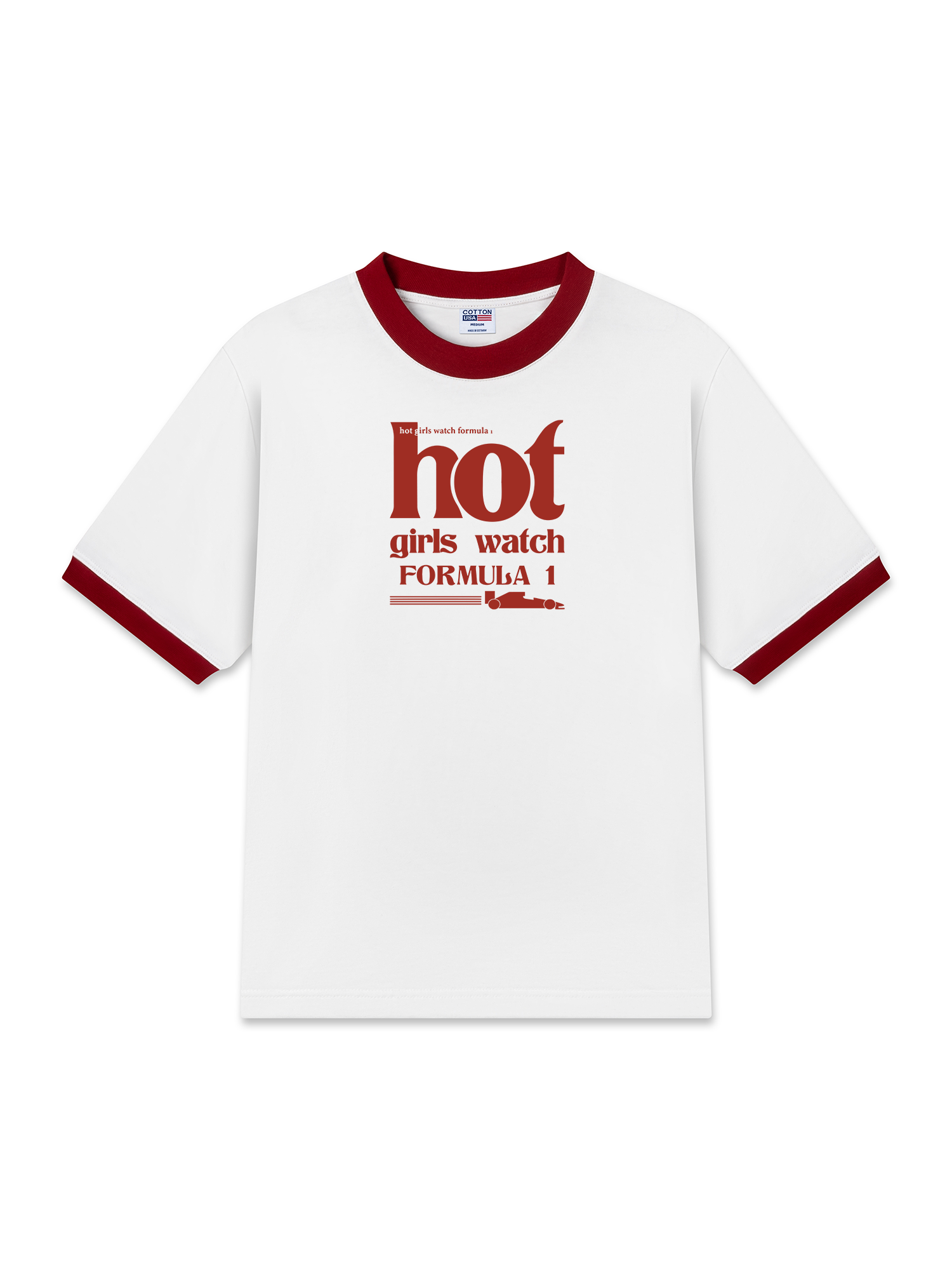 Áo Thun Ringer Relaxed Fit Porsche Hot Girls Watch Formula 1