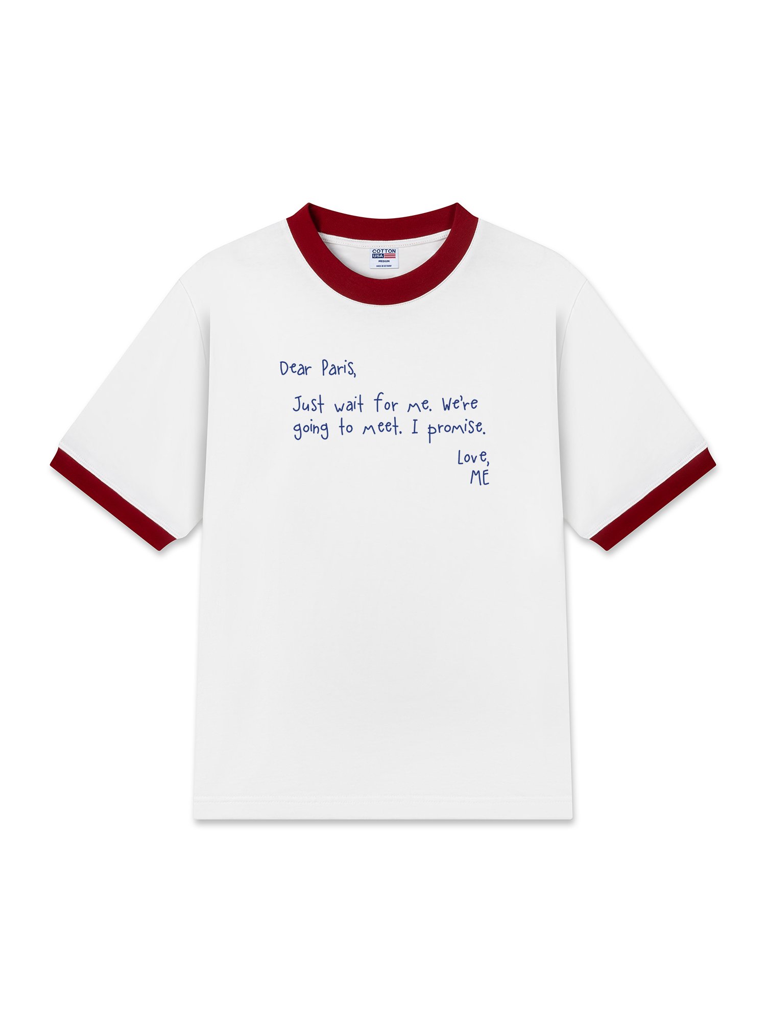 Áo Thun Ringer Relaxed Fit City Dear Paris