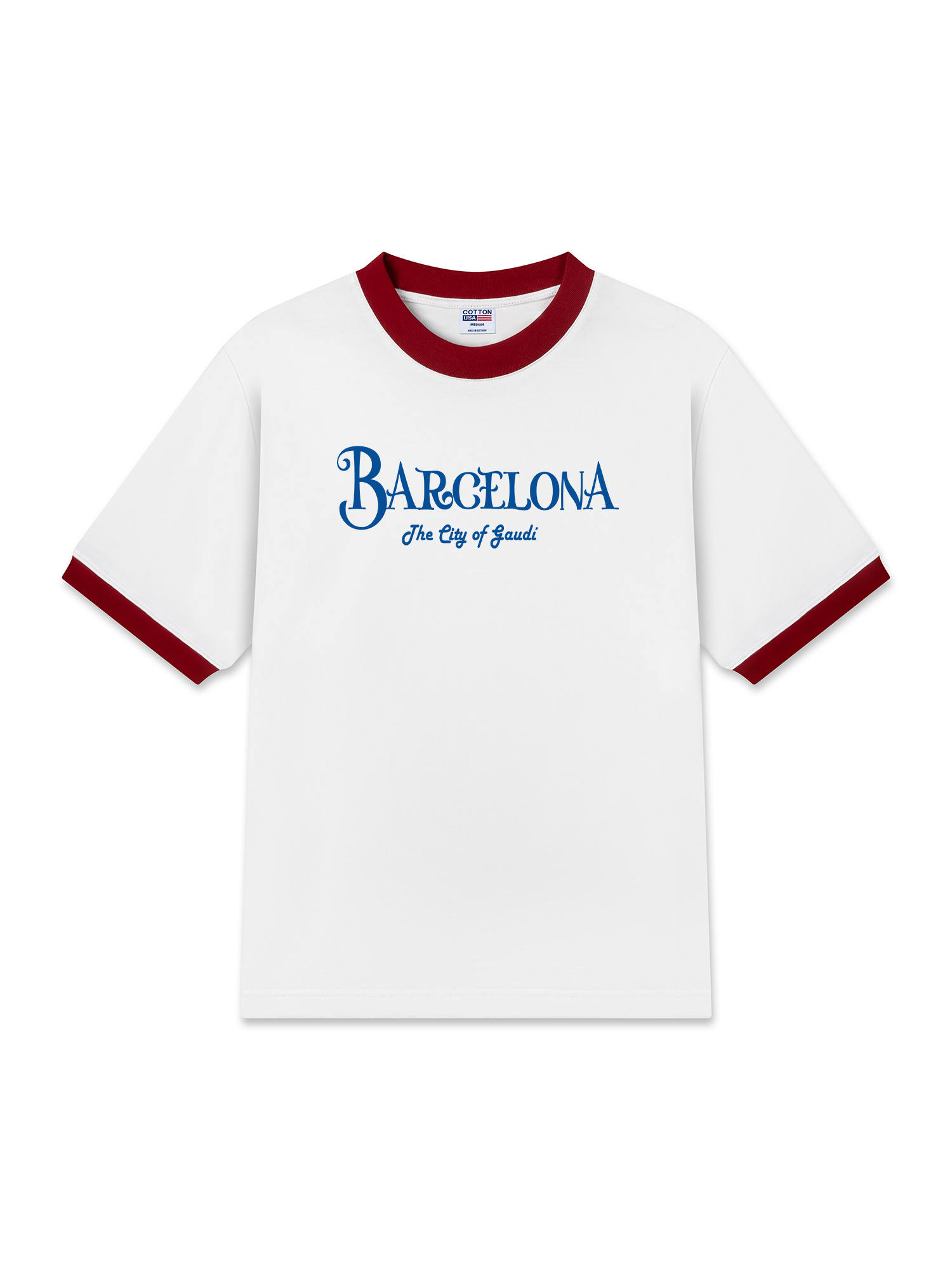 Áo Thun Ringer Relaxed Fit Barcelona