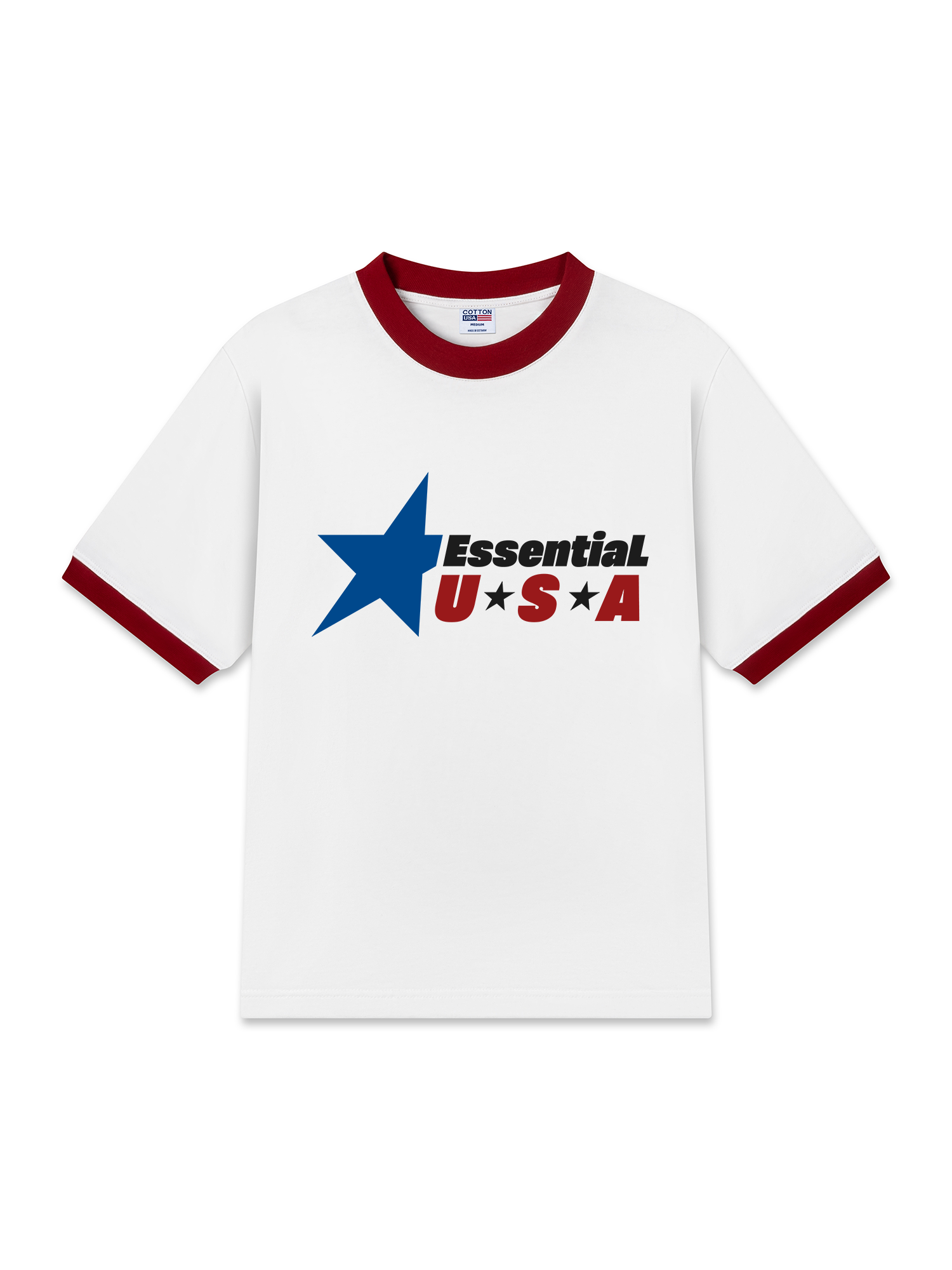 Áo Thun Ringer Relaxed Fit USA Essential Prime