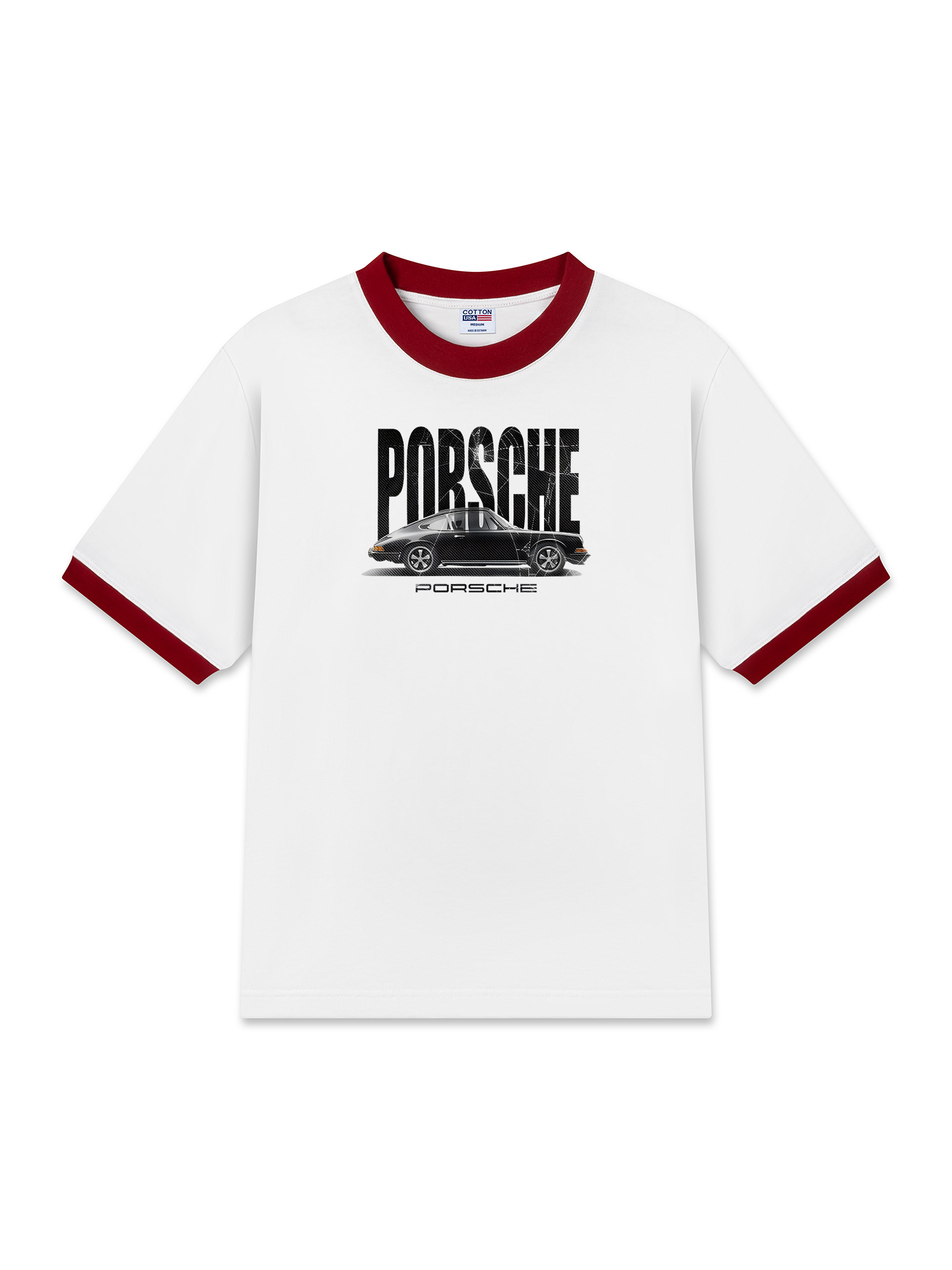 Áo Thun Ringer Relaxed Fit Black Porsche