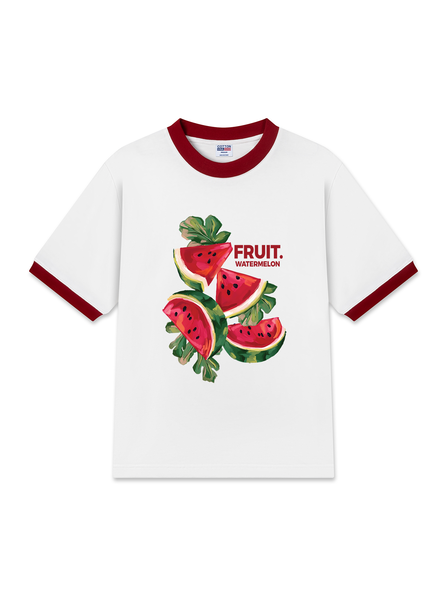 Áo Thun Ringer Relaxed Fit Tropical Watermelon