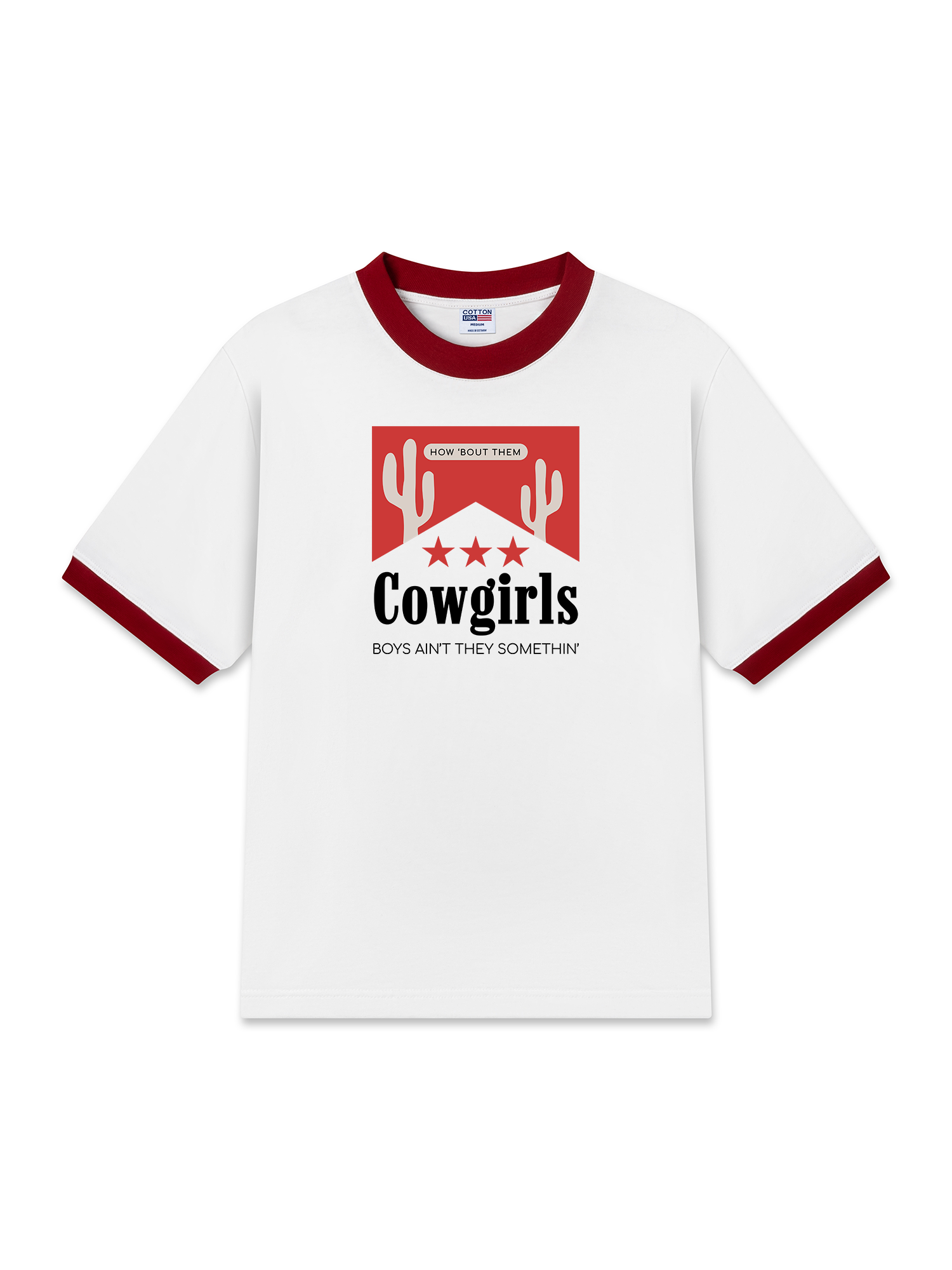 Áo Thun Ringer Relaxed Fit Marlboro How About Them Cowgirl