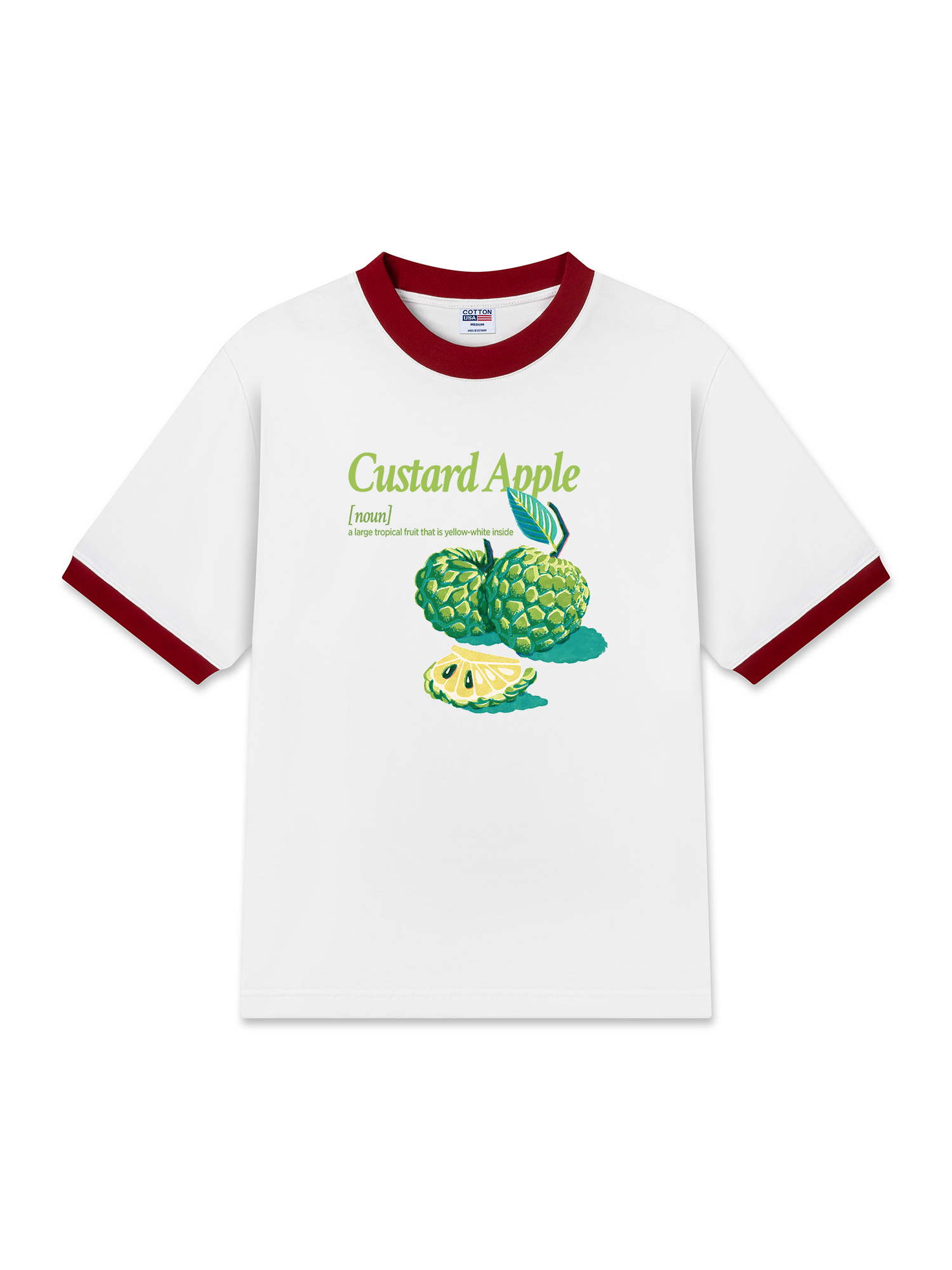 Áo Thun Ringer Relaxed Fit Tropical Custard Apple