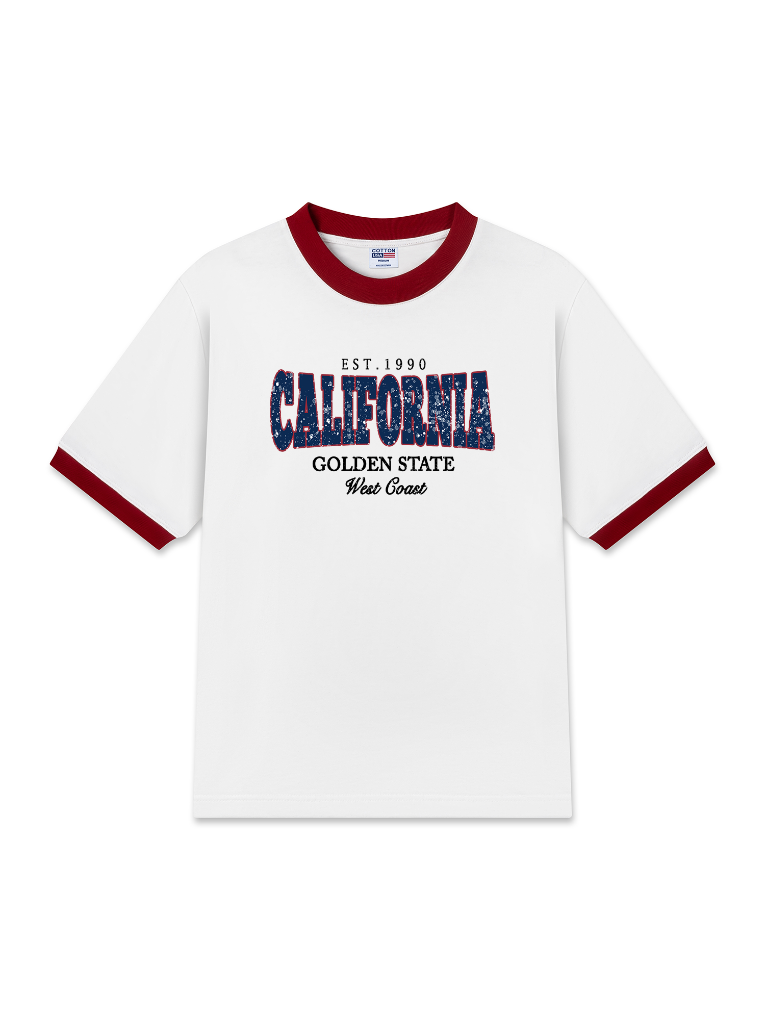 Áo Thun Ringer Relaxed Fit City California West Coast