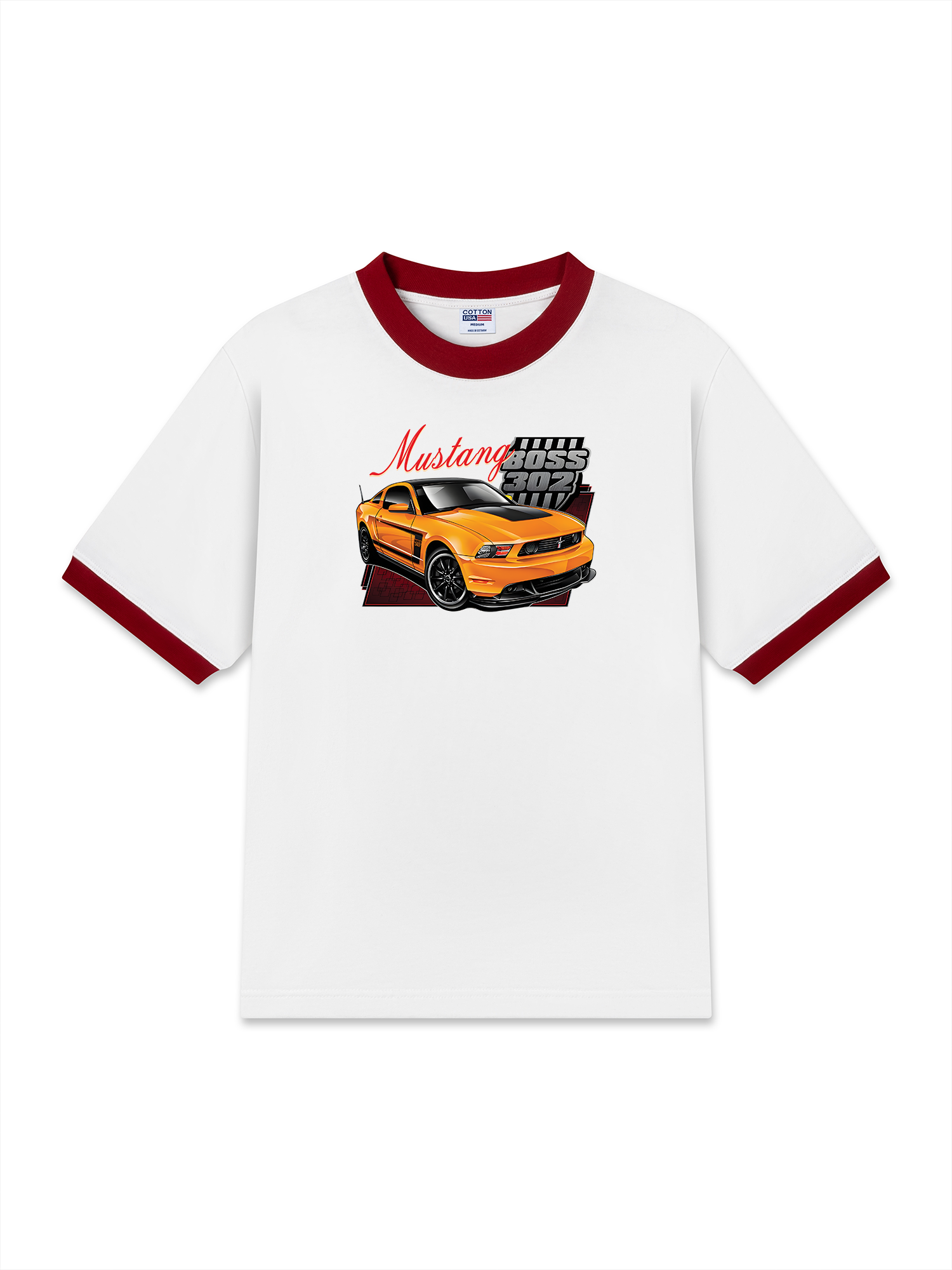 Áo Thun Ringer Relaxed Fit Mustang Boss 302