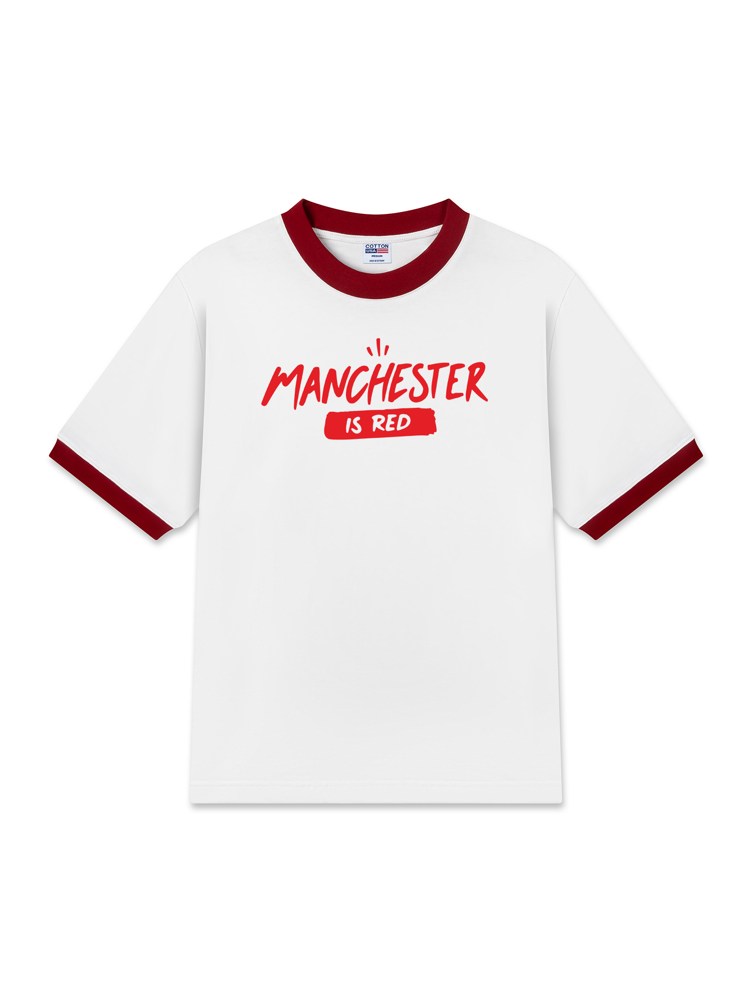 Áo Thun Ringer Relaxed Fit Manchester Is Red