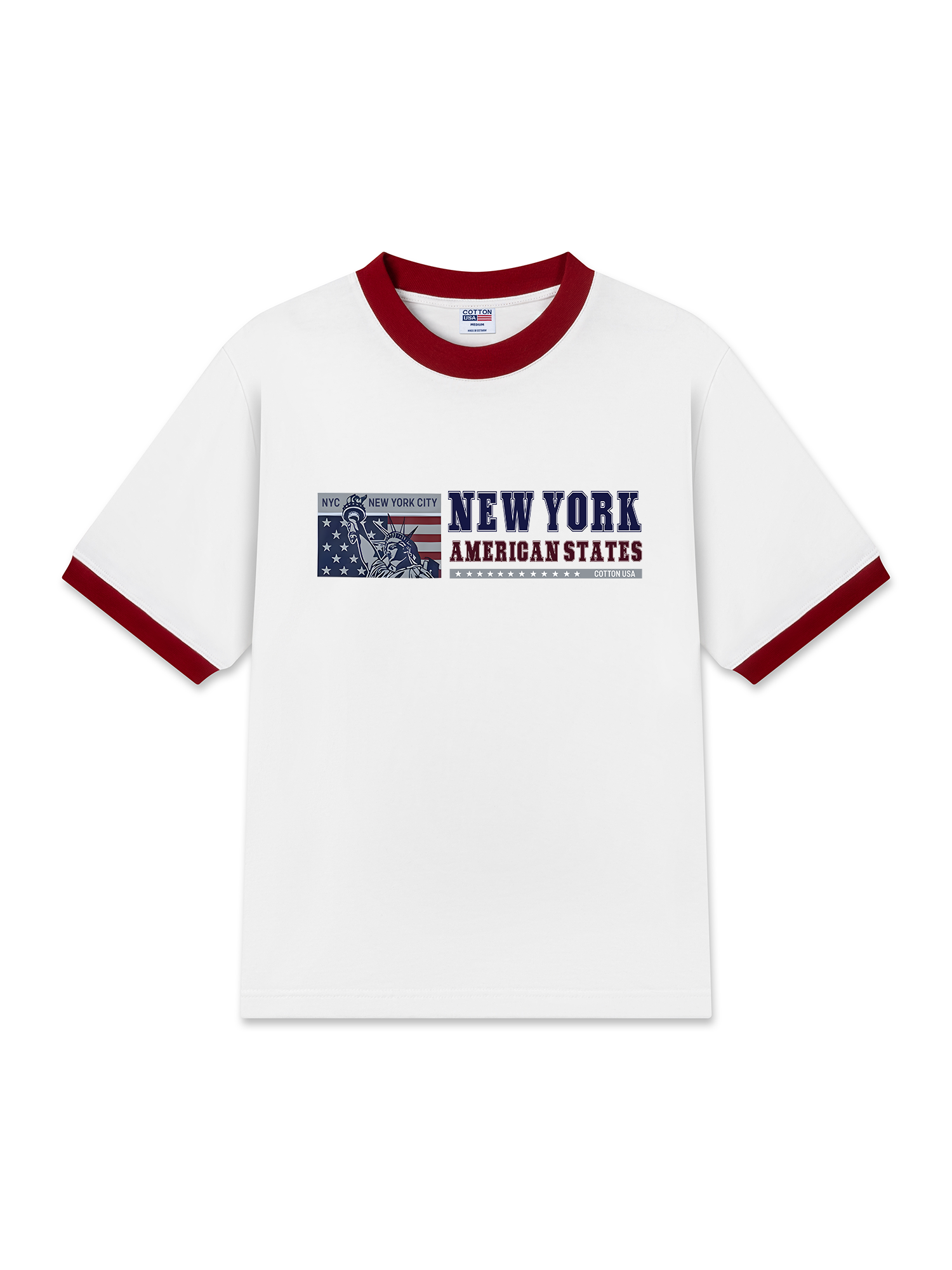 Áo Thun Ringer Relaxed Fit USA New York City