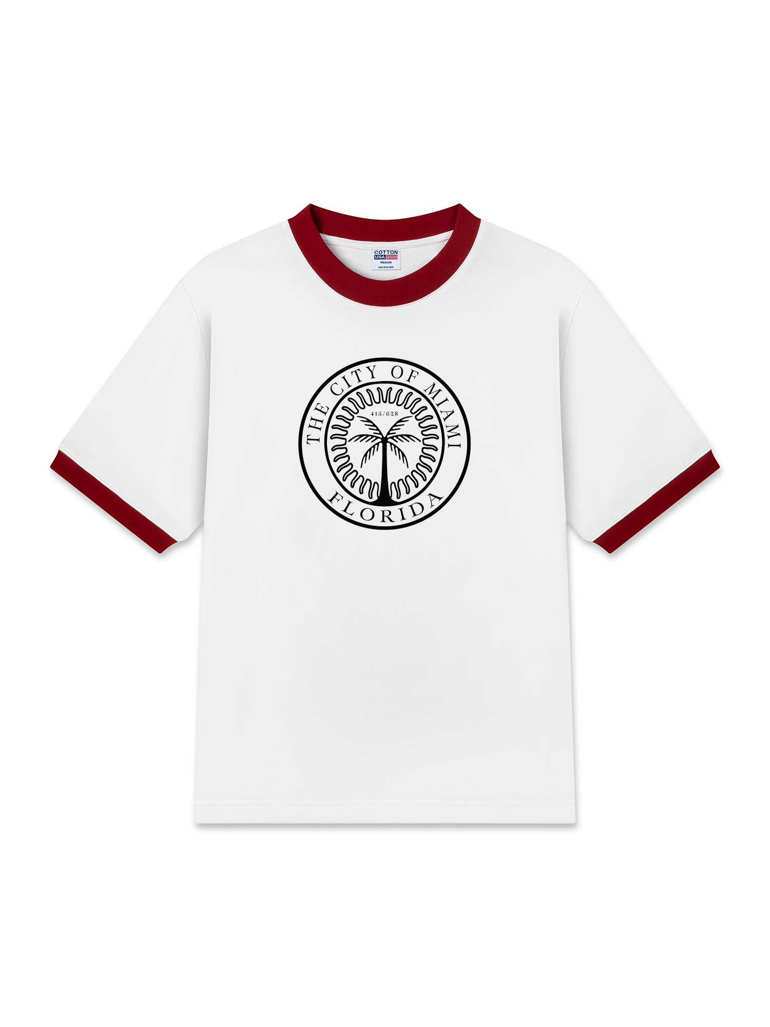 Áo Thun Ringer Relaxed Fit The City of Miami Florida