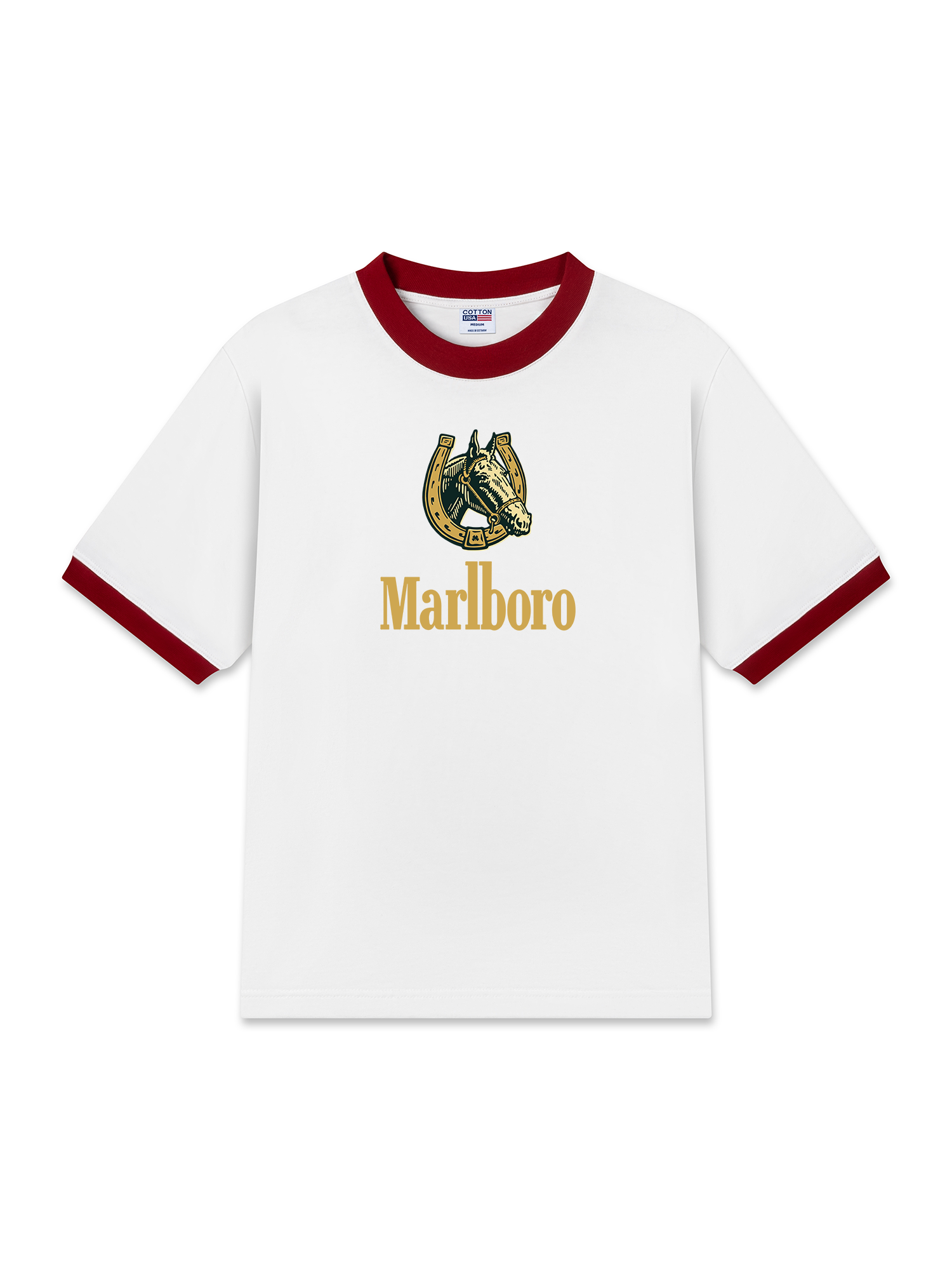 Áo Thun Ringer Relaxed Fit Marlboro Horse Shoe