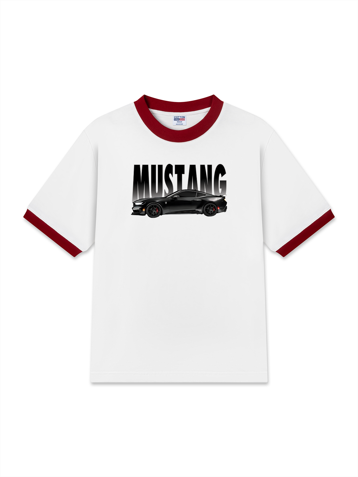 Áo Thun Ringer Relaxed Fit Mustang Black Version