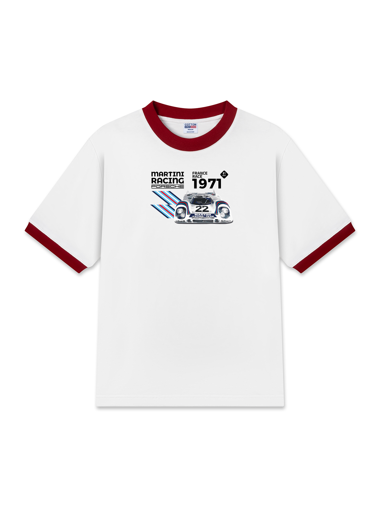 Áo Thun Ringer Relaxed Fit Porsche France Race 1971