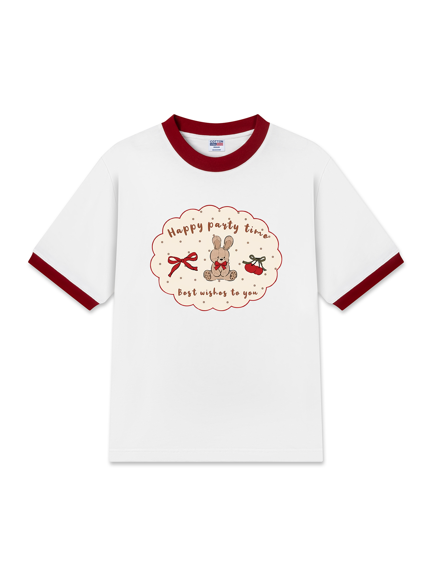 Áo Thun Ringer Relaxed Fit Happy Party Time