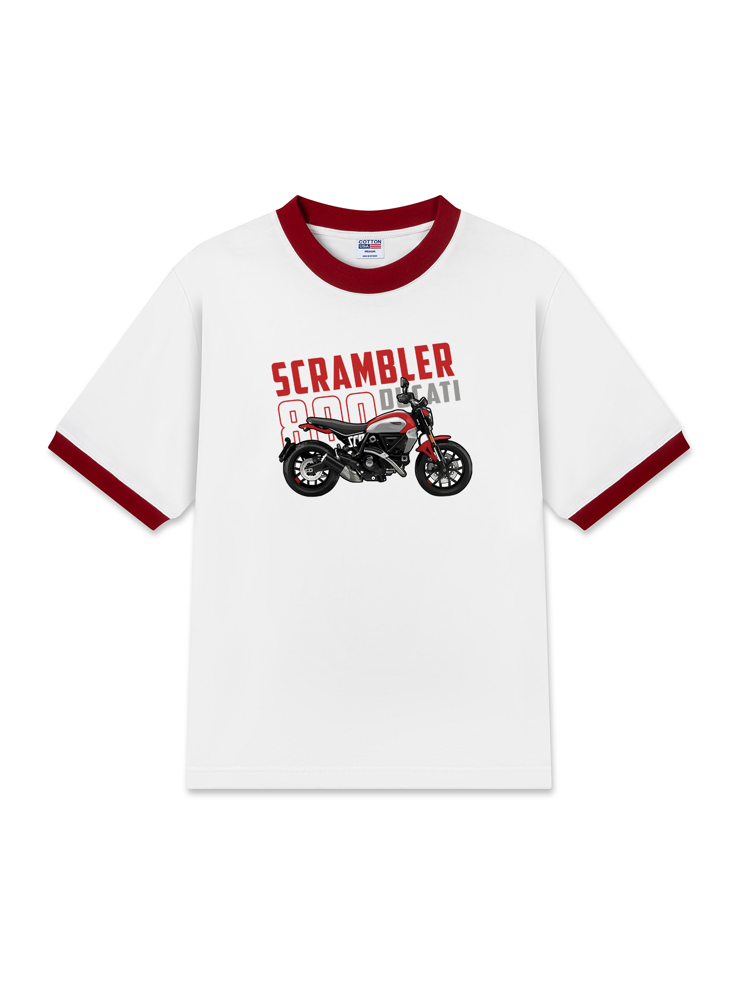 Áo Thun Ringer Relaxed Fit Scrambler 800 ducati