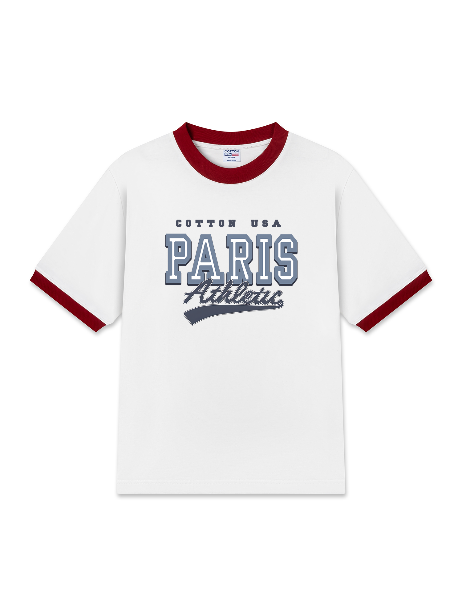 Áo Thun Ringer Relaxed Fit City Paris