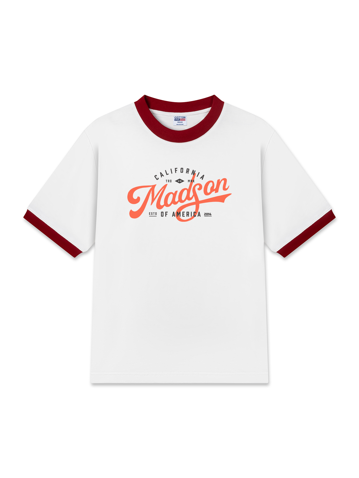 Áo Thun Ringer Relaxed Fit City Madson California