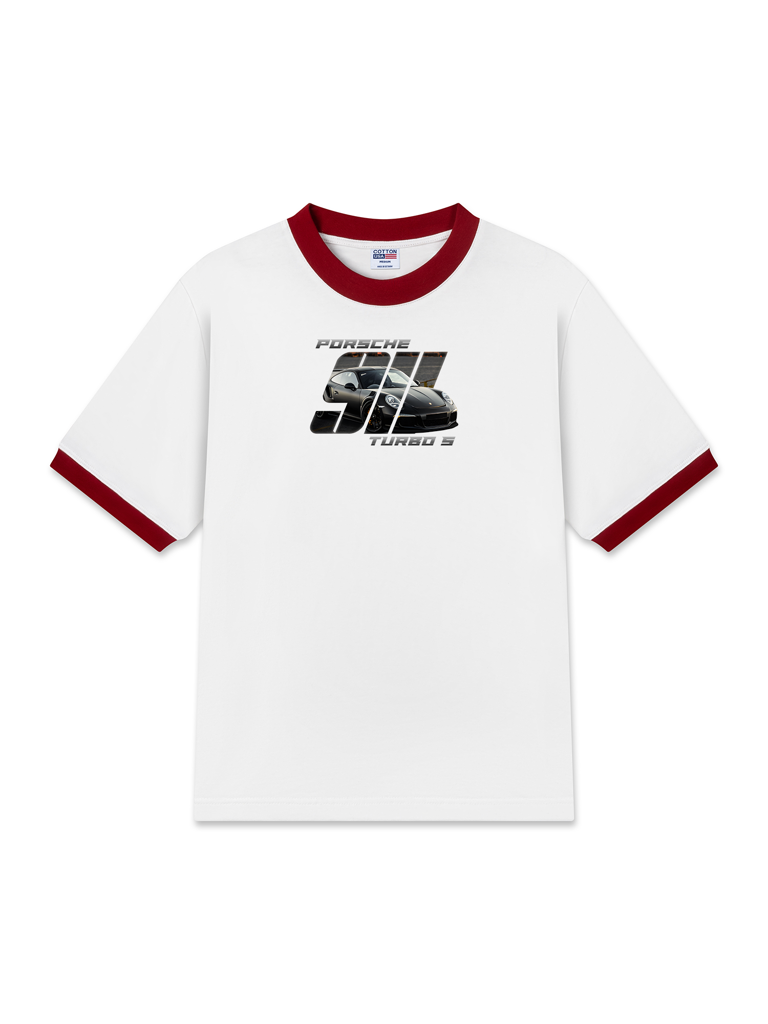 Áo Thun Ringer Relaxed Fit Porsche Silver Turbo S