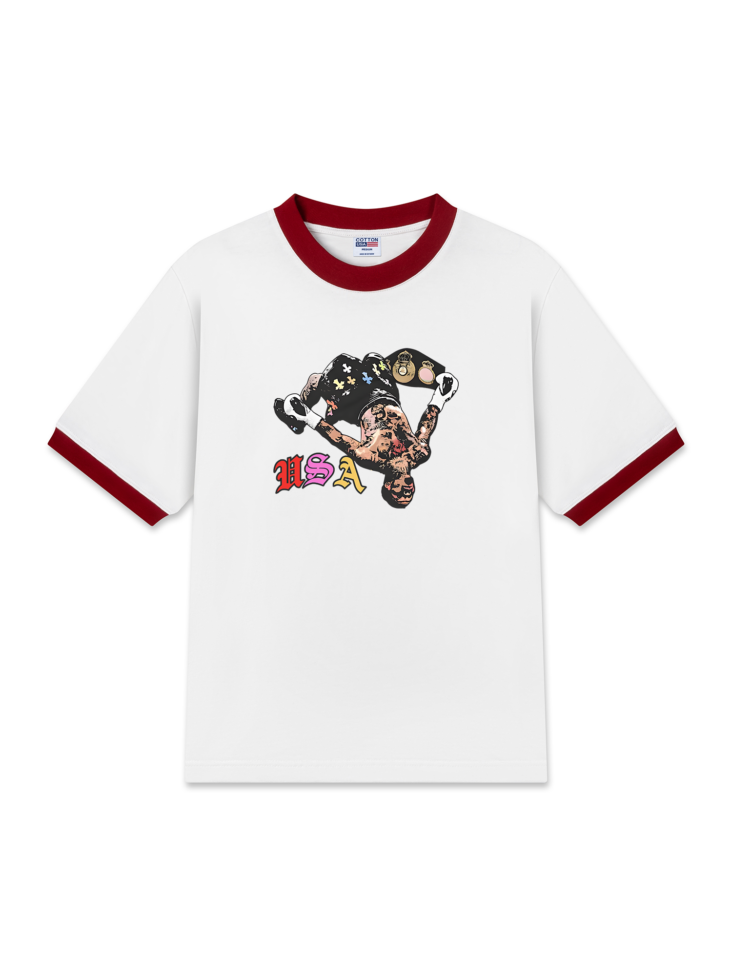 Áo Thun Ringer Relaxed Fit Champions USA Backflip