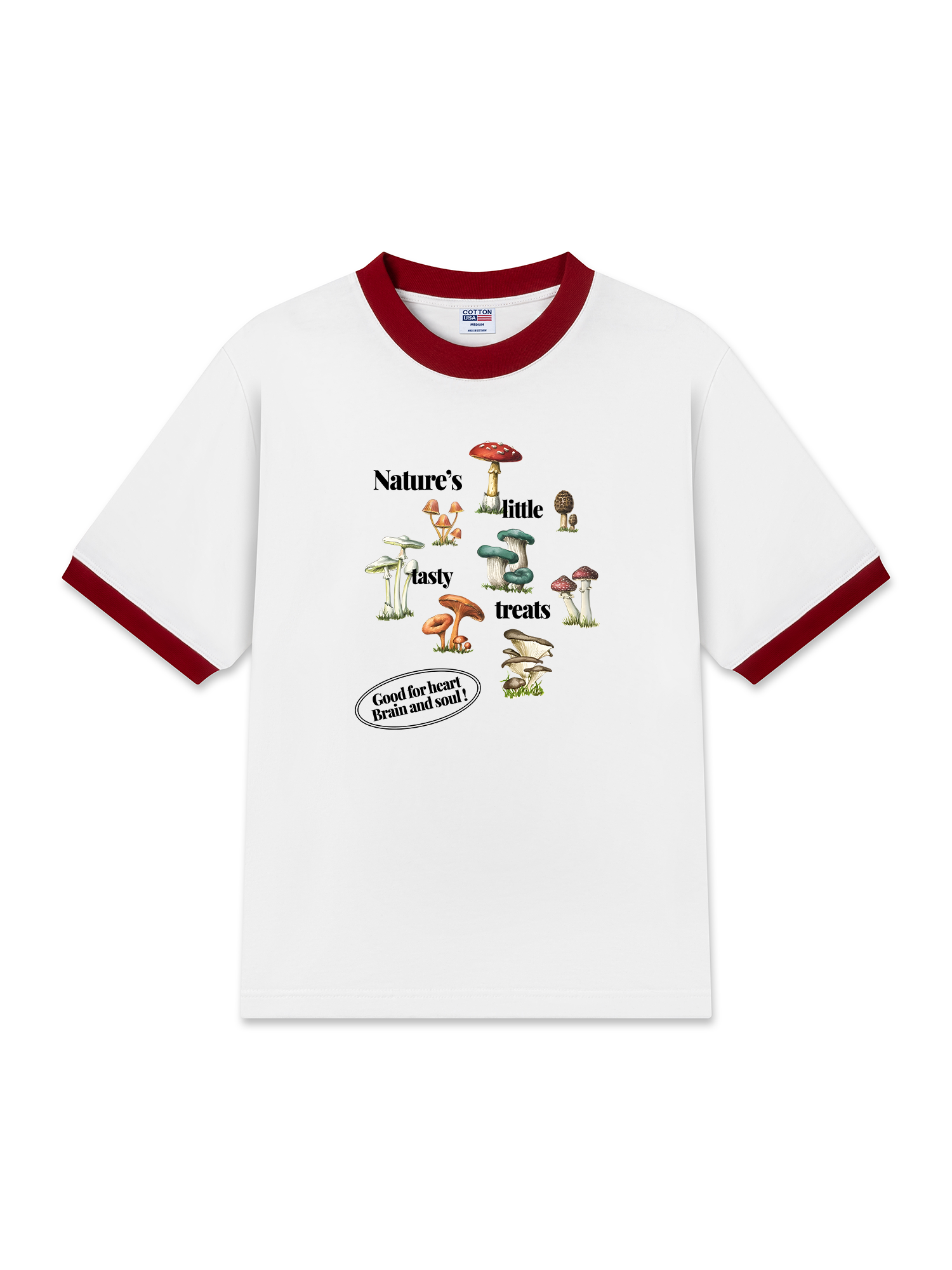 Áo Thun Ringer Relaxed Fit Tropical Mushroom Fungi