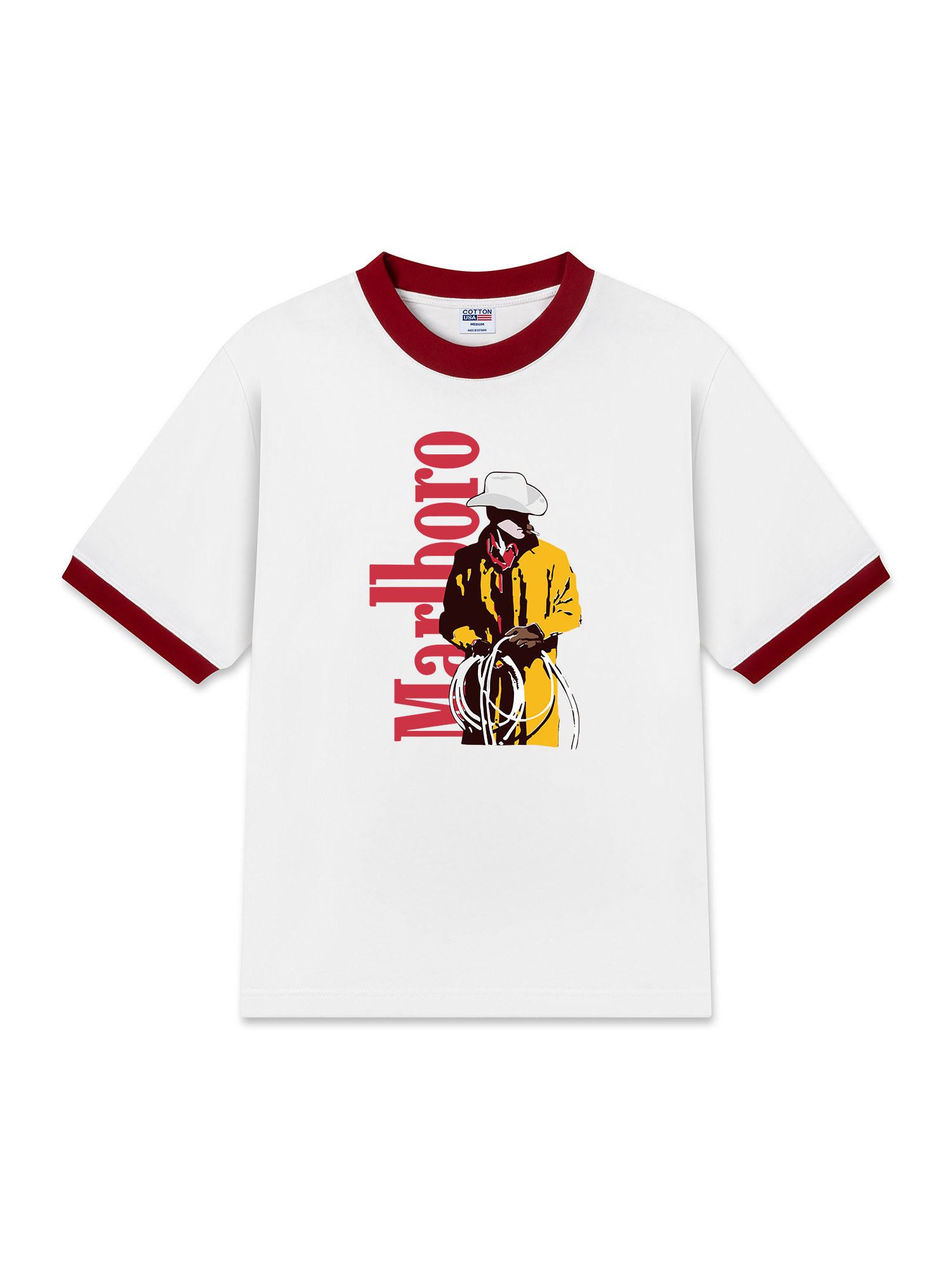 Áo Thun Ringer Relaxed Fit Marlboro Golden Cow Boy