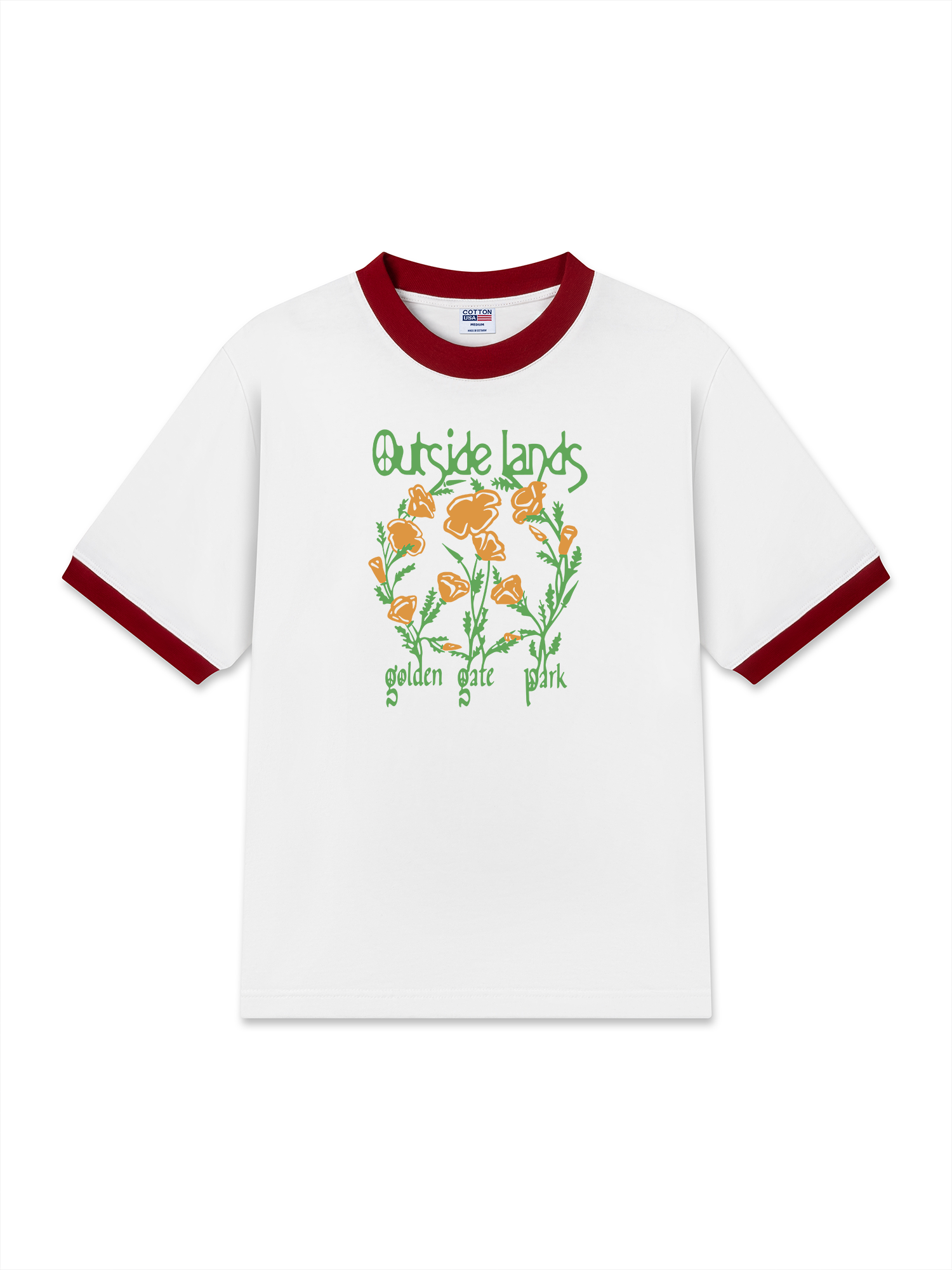 Áo Thun Ringer Relaxed Fit Floral Outside Lands