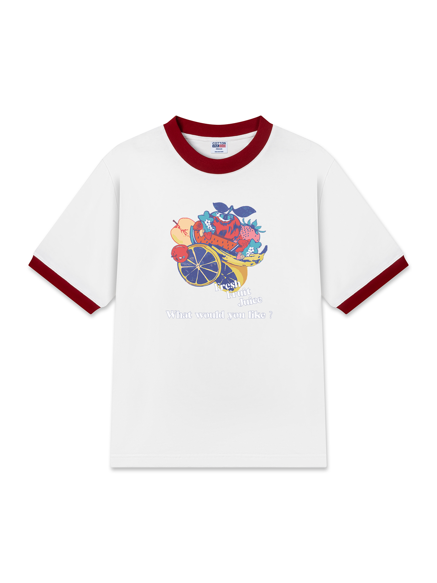 Áo Thun Ringer Relaxed Fit Tropical Fresh Fruit Juice